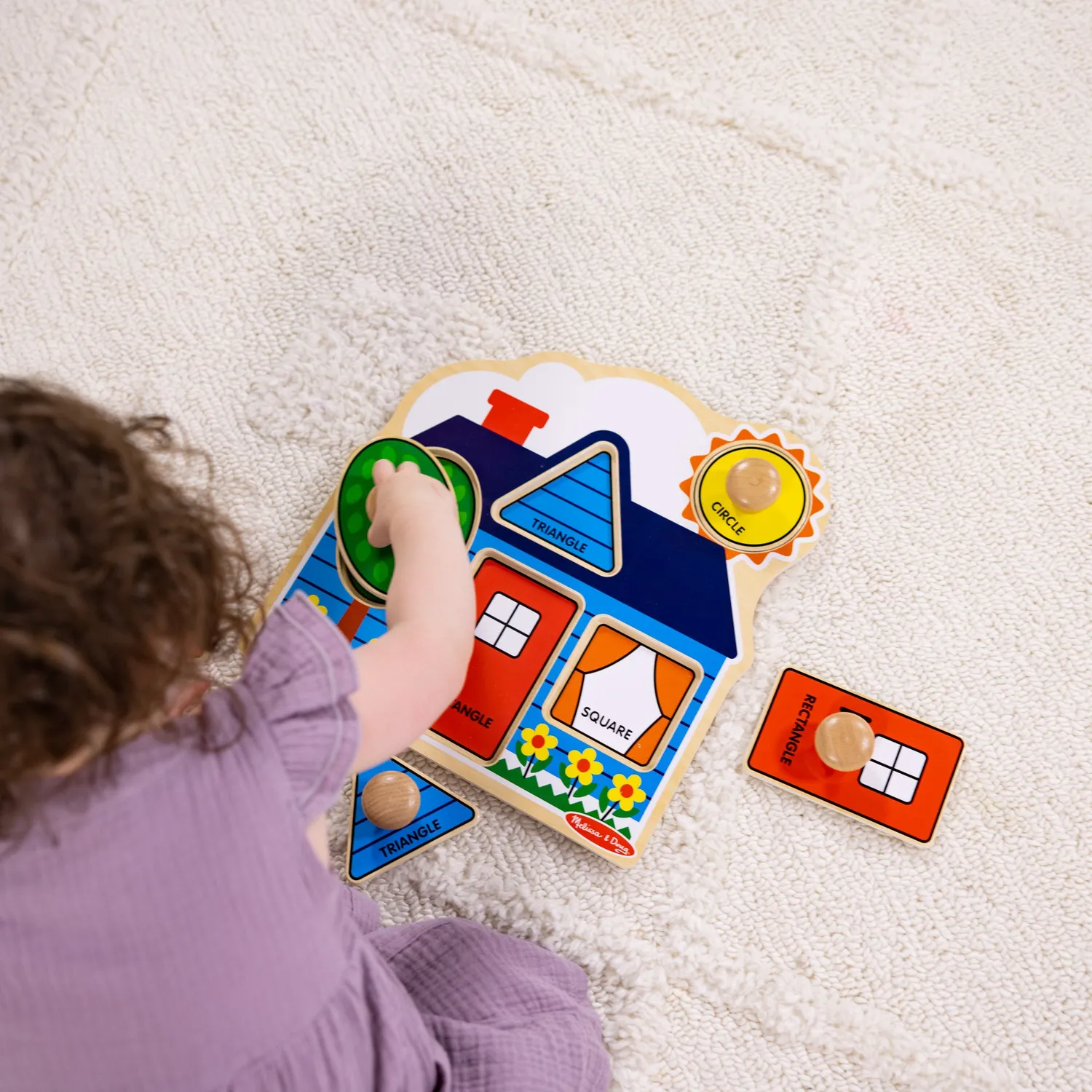 Melissa & Doug First Shapes houten vormenpuzzel 5 stukjes