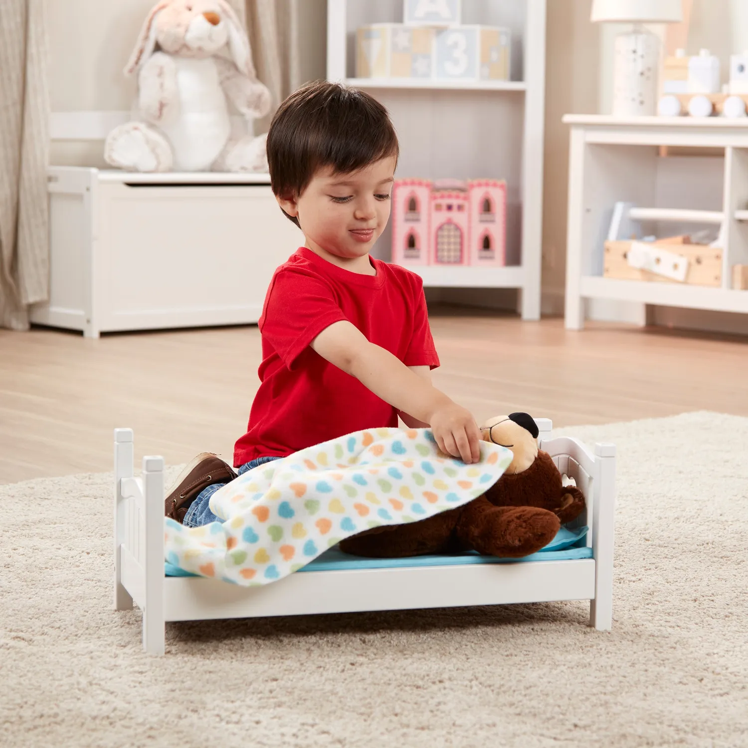 Melissa & Doug Mine to Love Play Bed poppenbed houten poppen tot 45cm