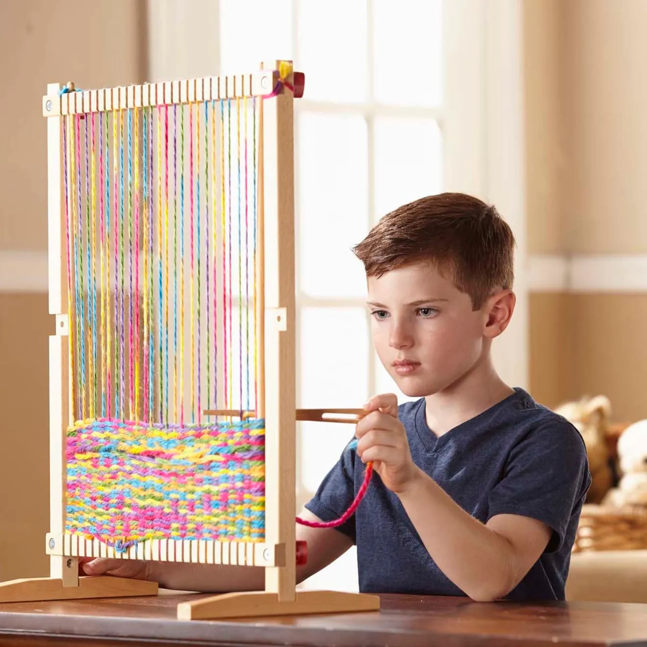 Melissa & Doug Multi-Craft Weaving Loom weefgetouw regenboogwol