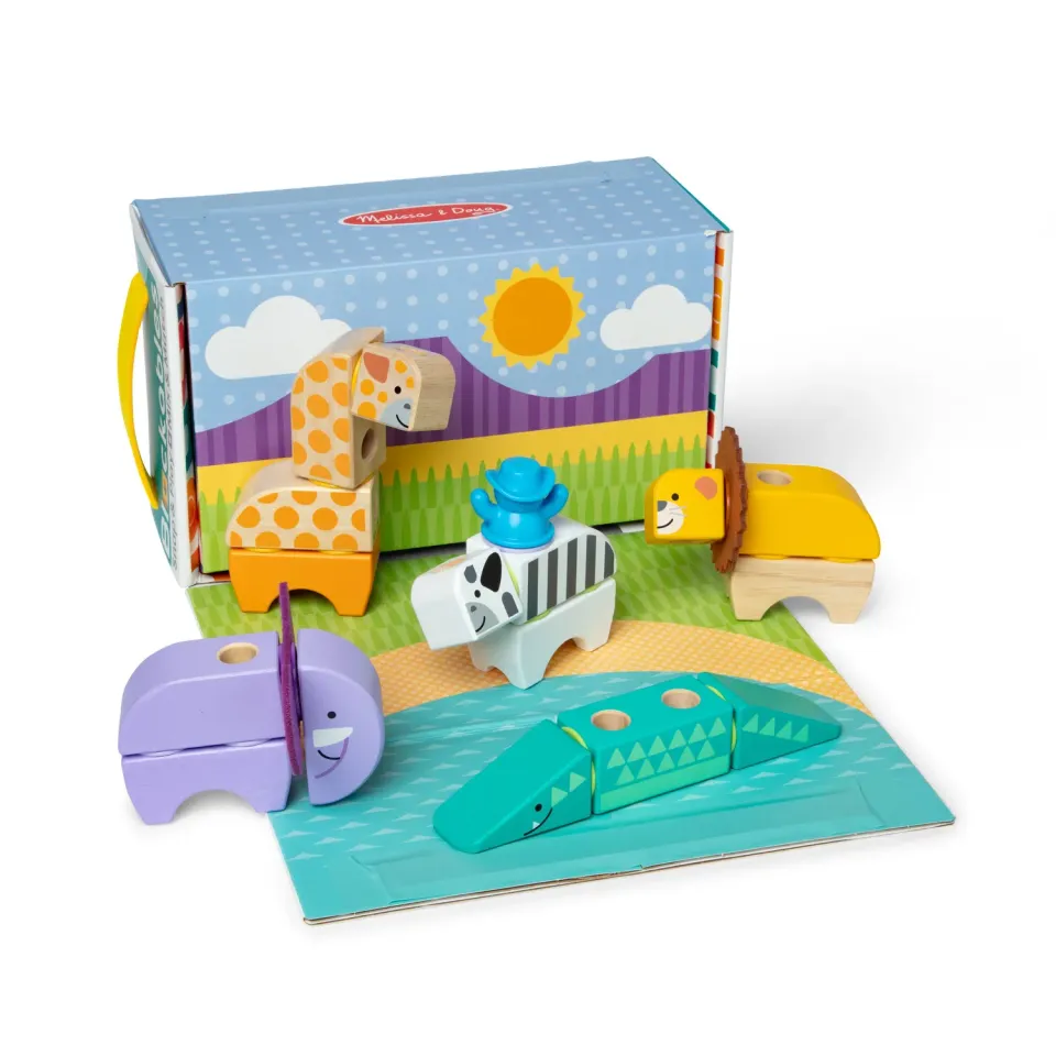 Melissa & Doug Blockables Safari bouwblokken hout