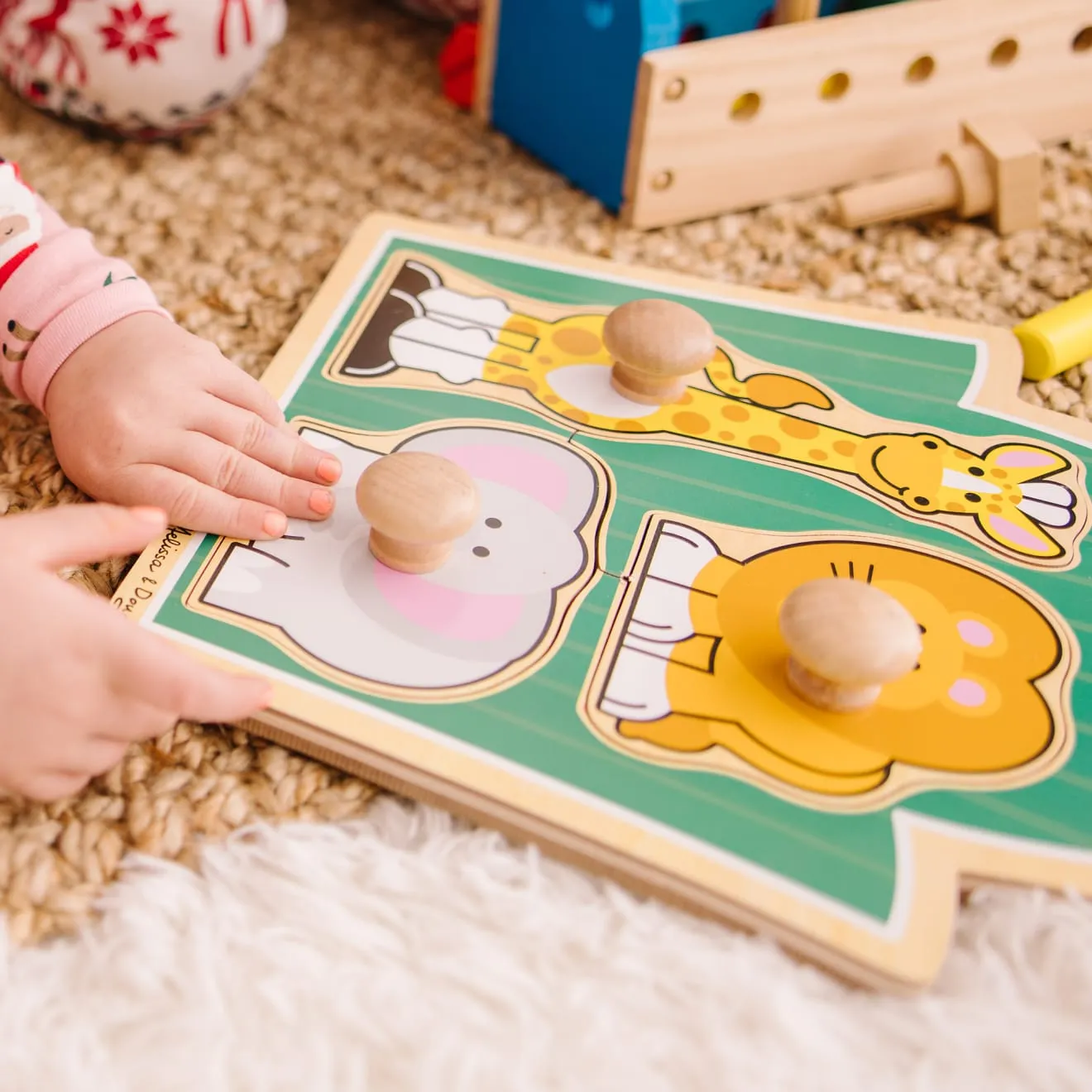 Melissa & Doug Jungle Friends Knobbelpuzzel 3 stukjes