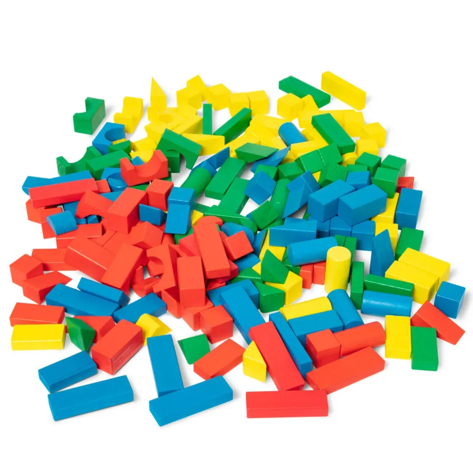 Melissa & Doug houten bouwblokken 200 stuks 4 kleuren