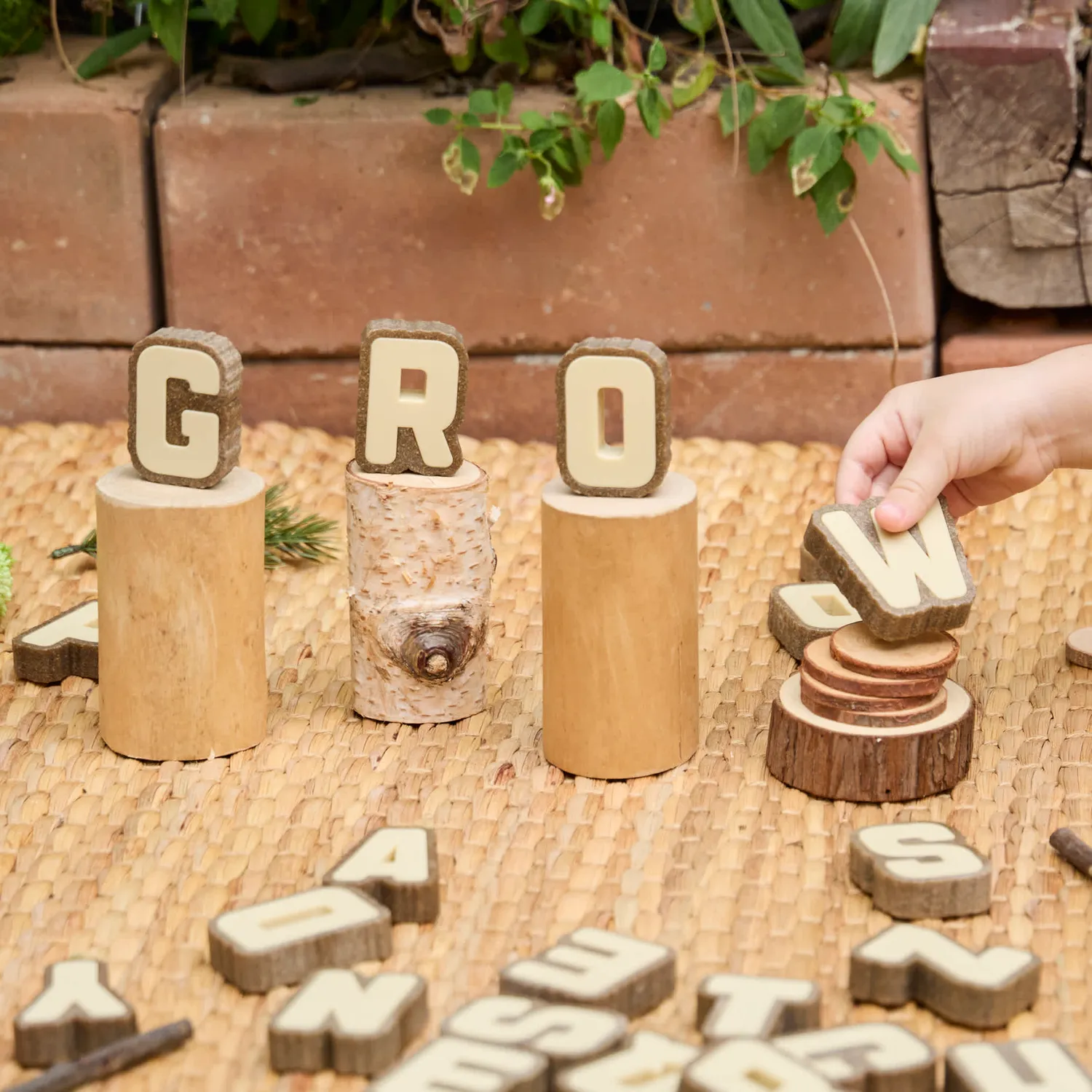Guidecraft Tree Block Letters 36 stuks letterblokken