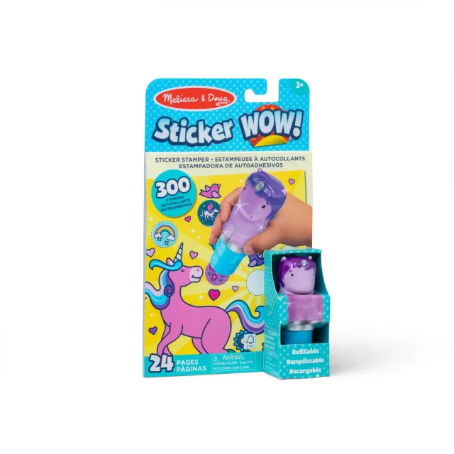 Melissa & Doug Sticker WOW Eenhoorn stickerboek paars