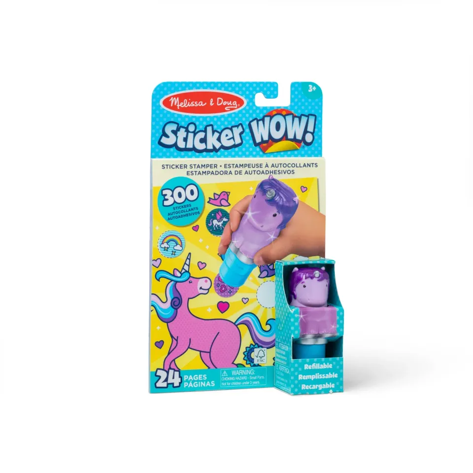 Melissa & Doug Sticker WOW Eenhoorn stickerboek paars