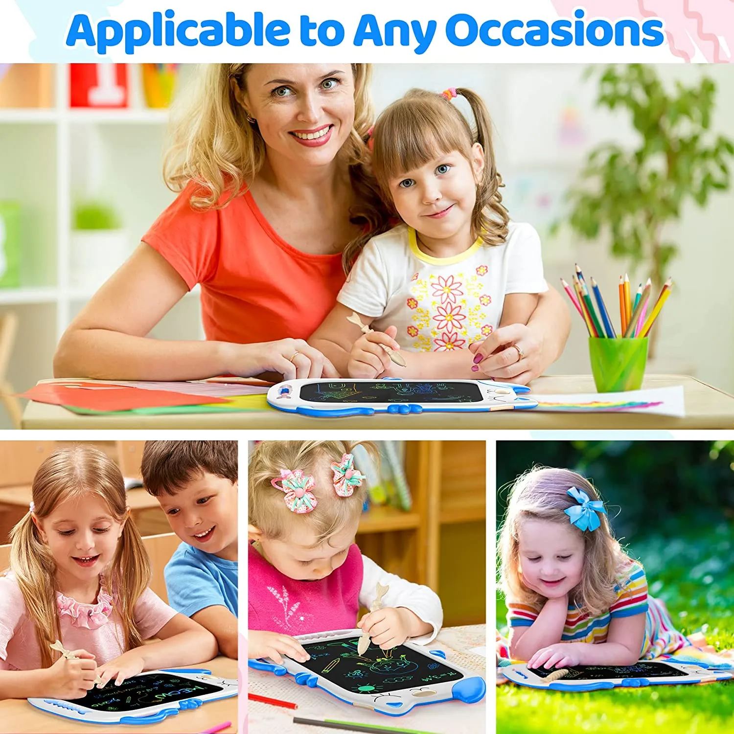 KOKODI LCD Writing Tablet Kat tekentablet 8,5 inch roze