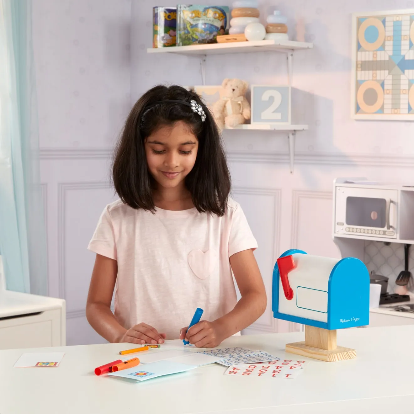 Melissa & Doug My Own Mailbox houten brievenbus speelgoed