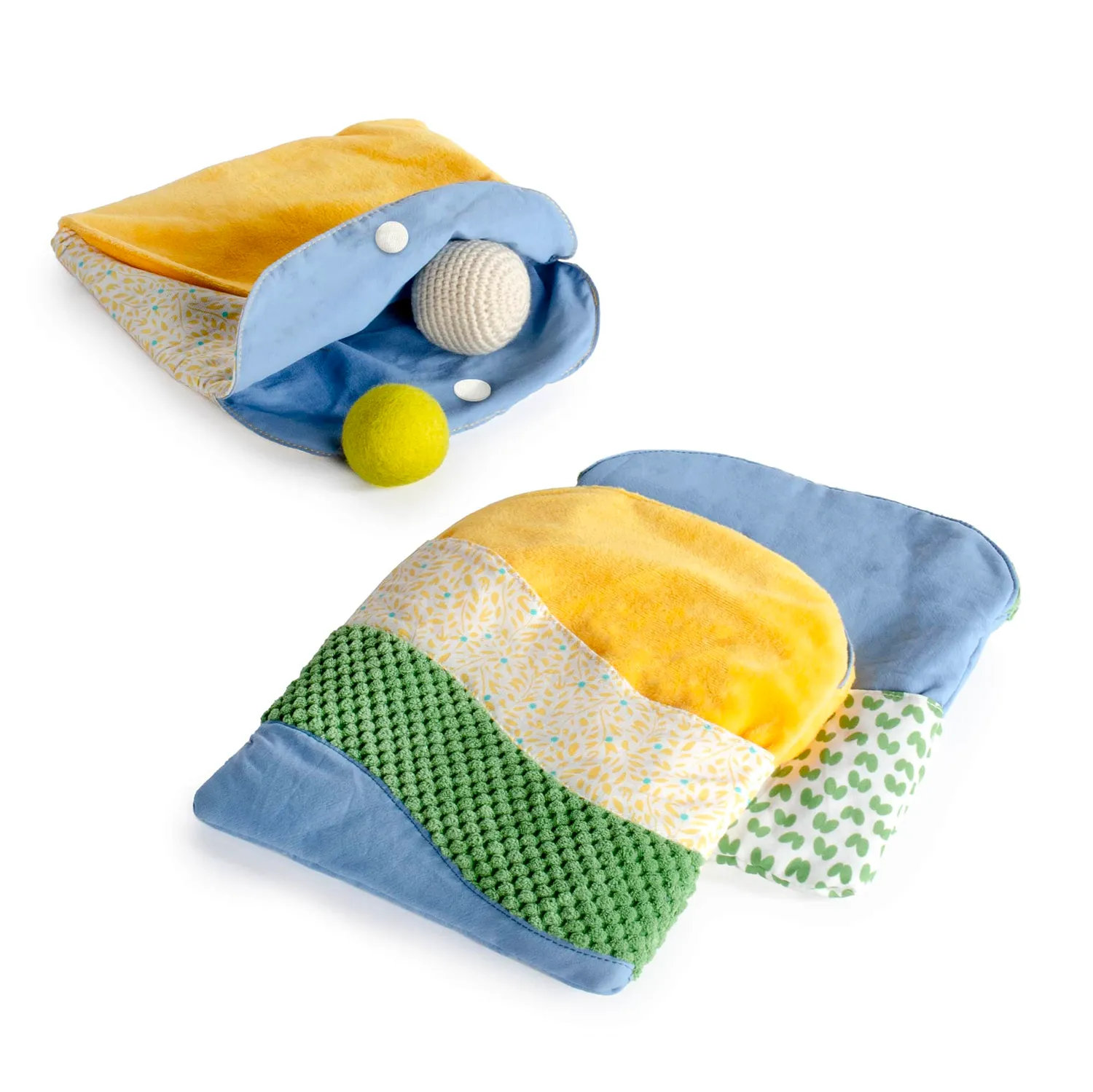 Guidecraft Crinkle Pockets babyspeelgoed natural 3 stuks