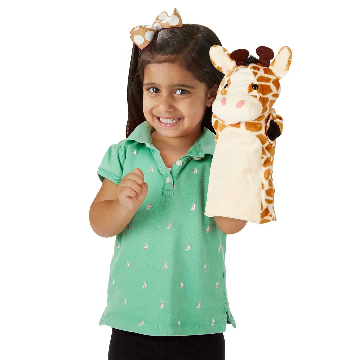 Melissa & Doug Zoo Friends handpoppen 4 stuks wasbaar