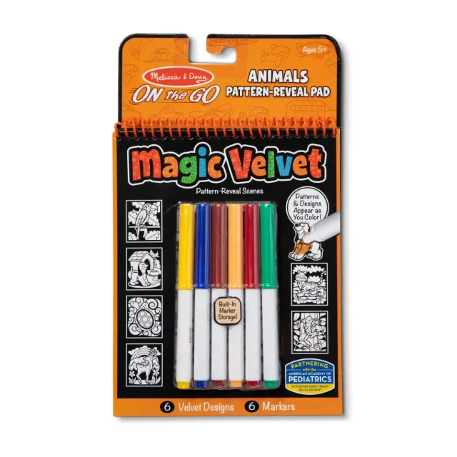 Melissa & Doug Magic Velvet Animal kleurboek met 6 stiften