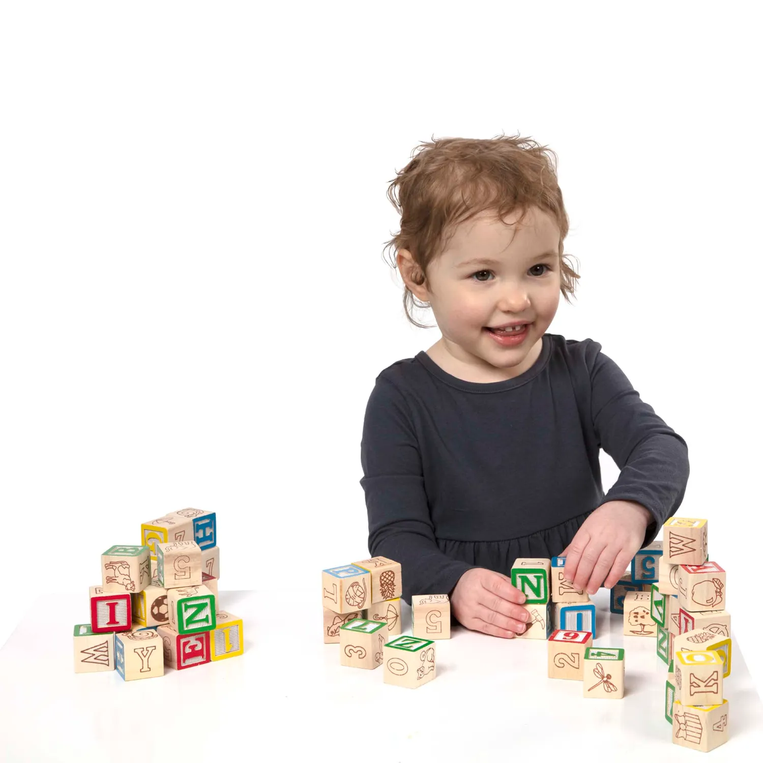 Melissa & Doug Wooden ABC/123 Blocks blokken 50 stuks hout