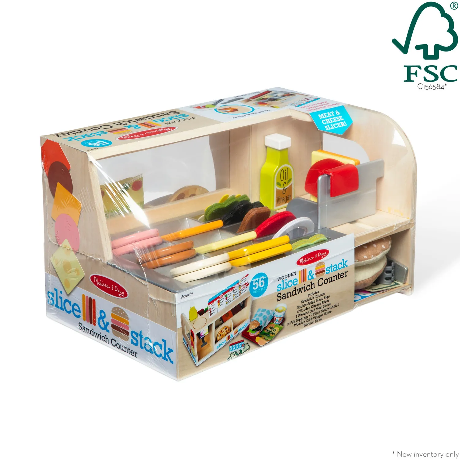 Melissa & Doug Slice & Stack Sandwich Counter 52-delig