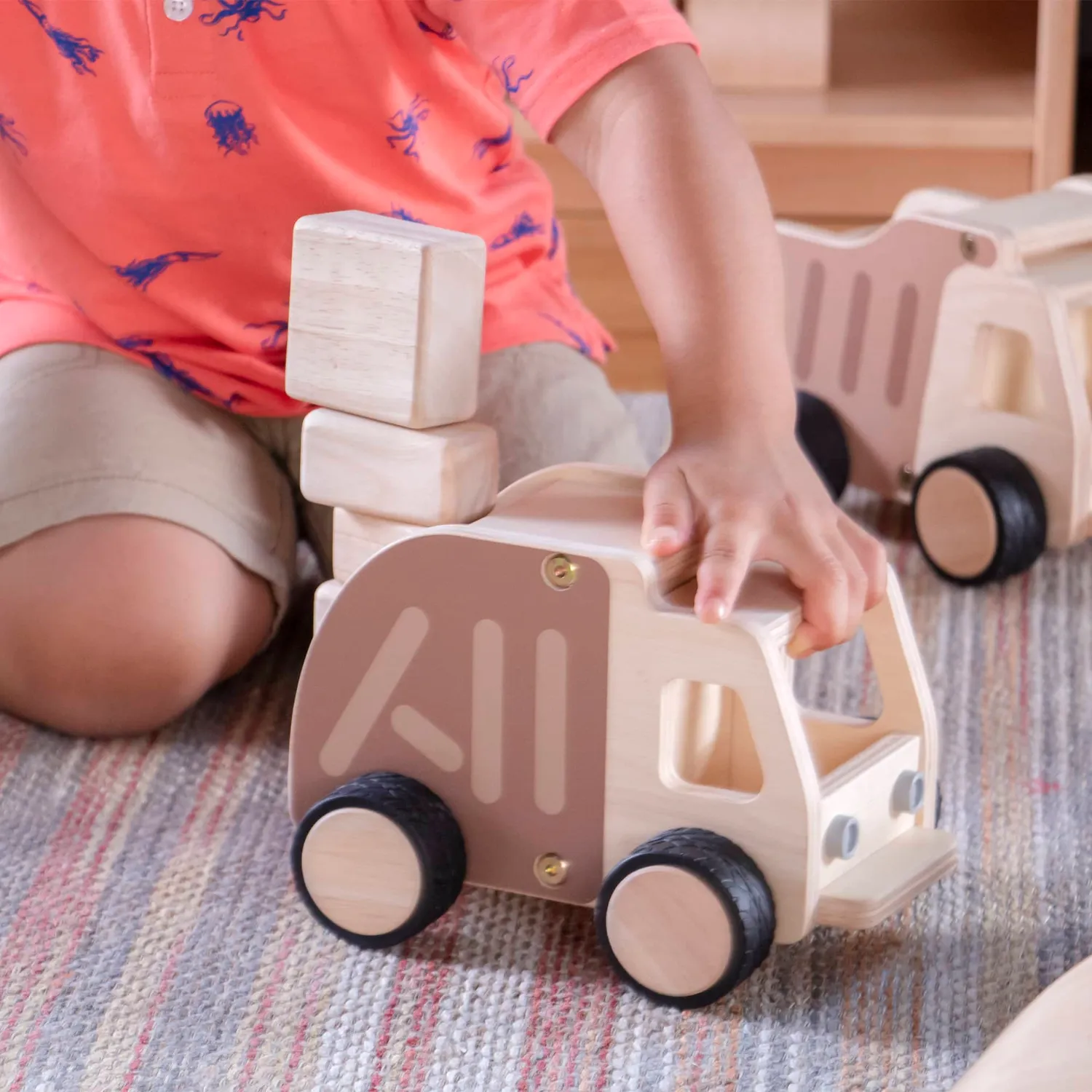 Guidecraft Wooden Garbage Truck houten vuilniswagen