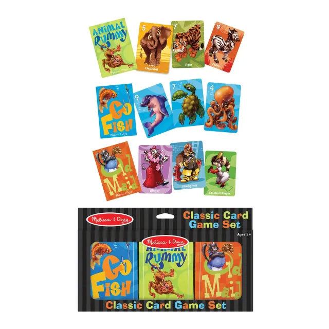 Melissa & Doug Classic Card Game Set kaartspel 3 spellen