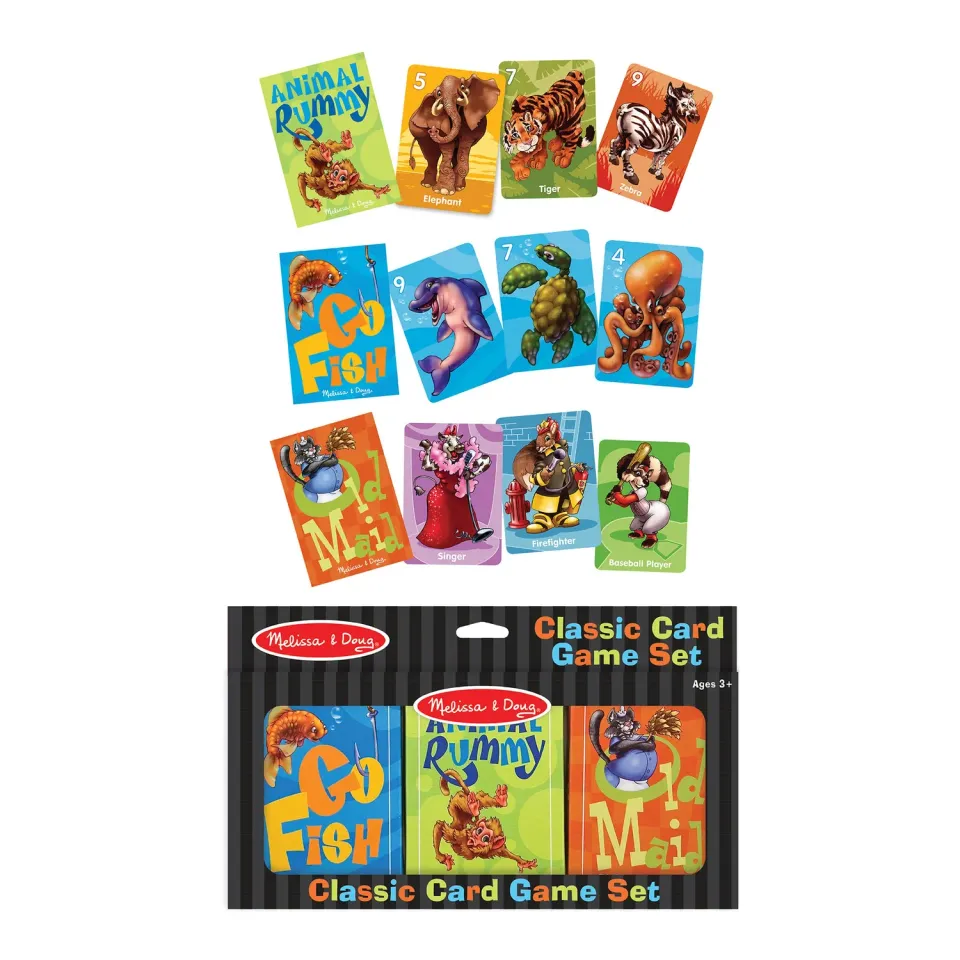 Melissa & Doug Classic Card Game Set kaartspel 3 spellen