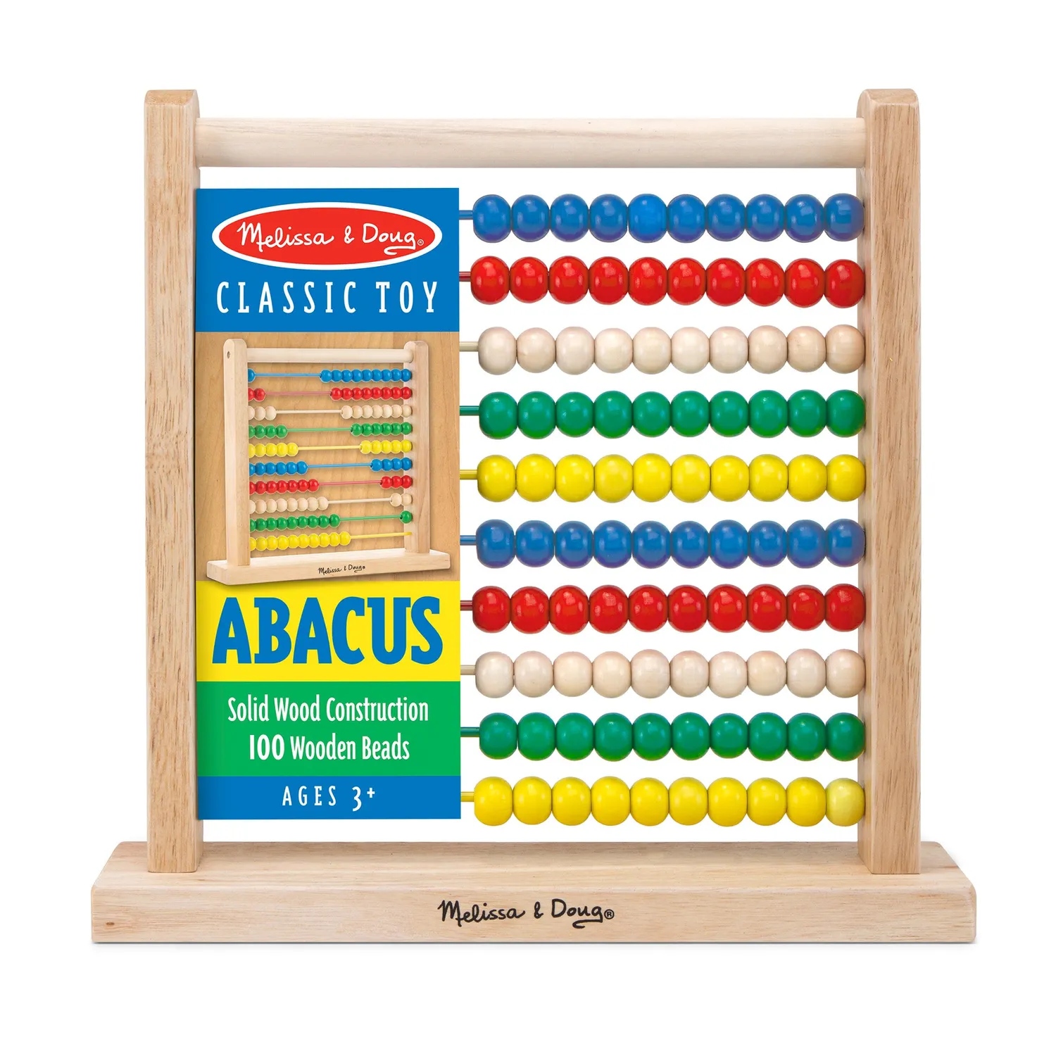 Melissa & Doug Houten Abacus telraam 100 kralen