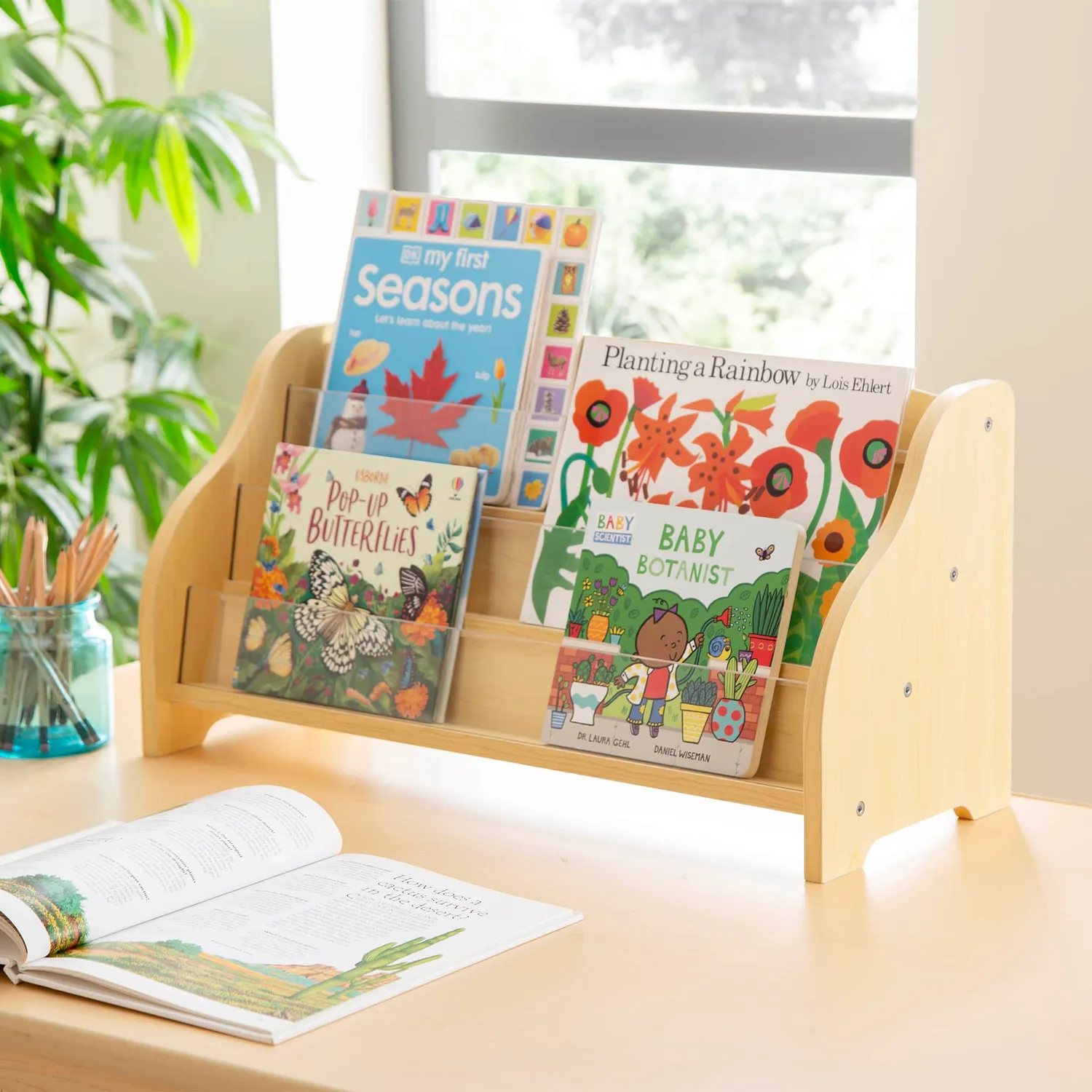 Guidecraft Tabletop Book Display boekenrek tafel transparant