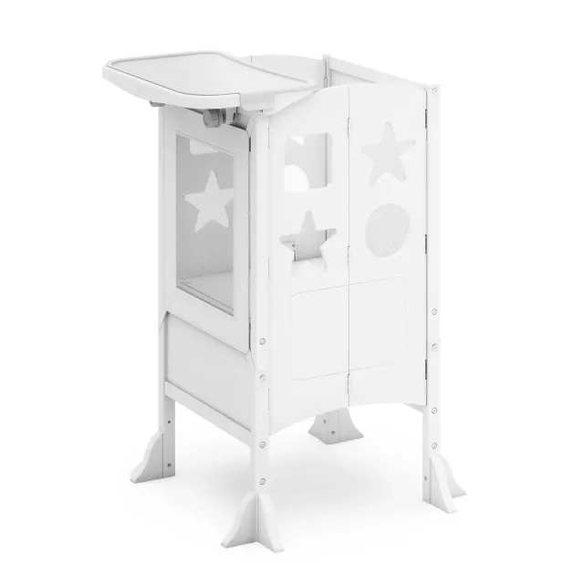 Guidecraft Classic Kitchen Helper leertoren wit met blad peuter