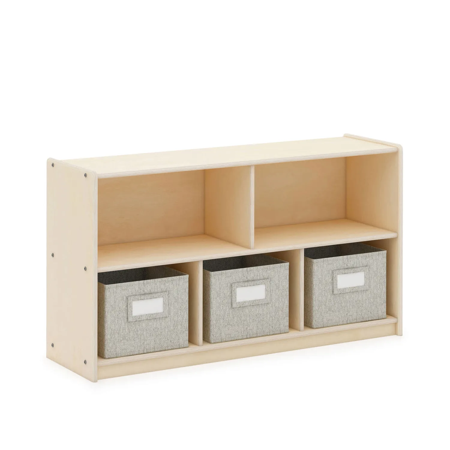 Guidecraft EdQ Opbergkast 5-Vaks met Bakken 24 inch Naturel