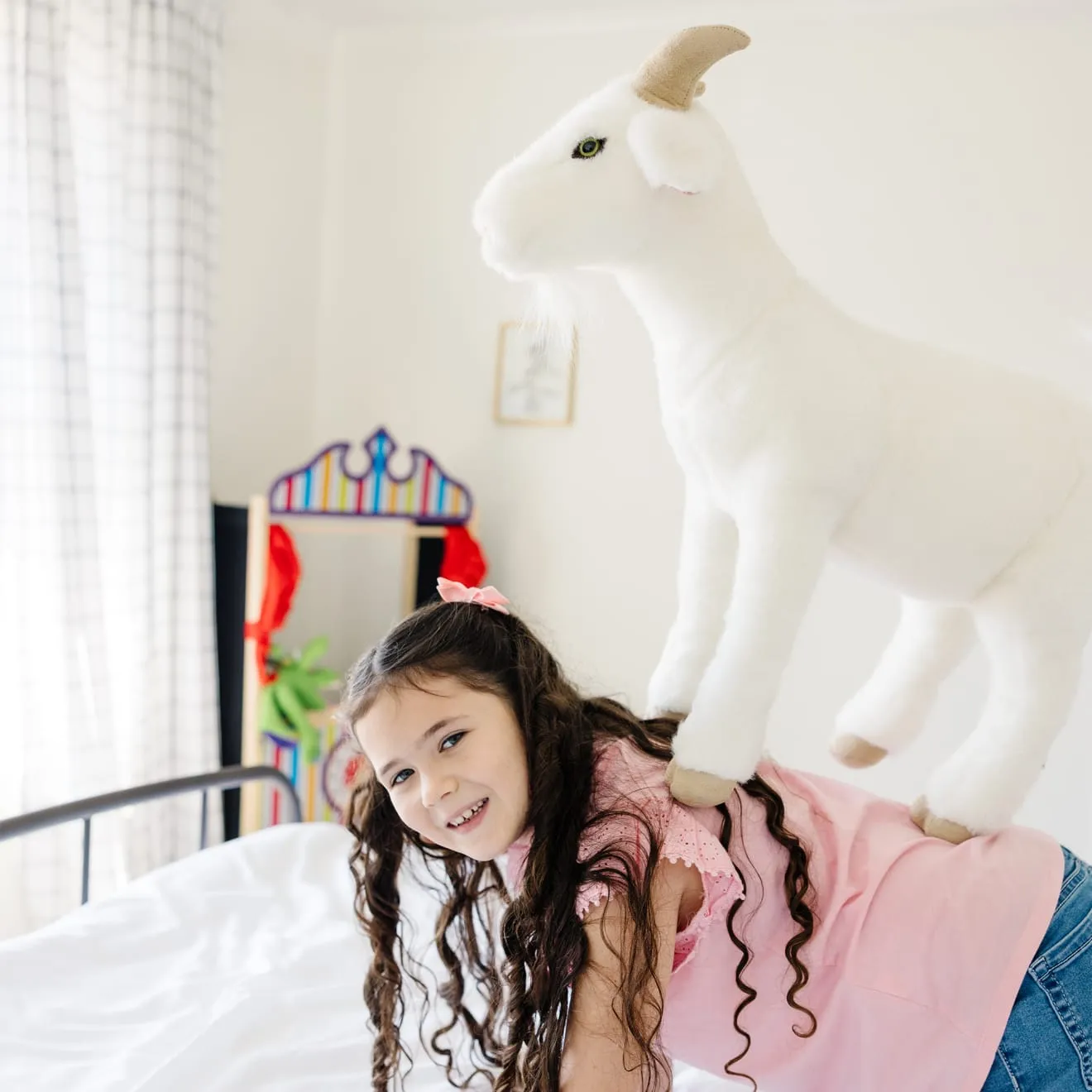 Melissa & Doug Lifelike Plush Goat knuffel geit 57 cm