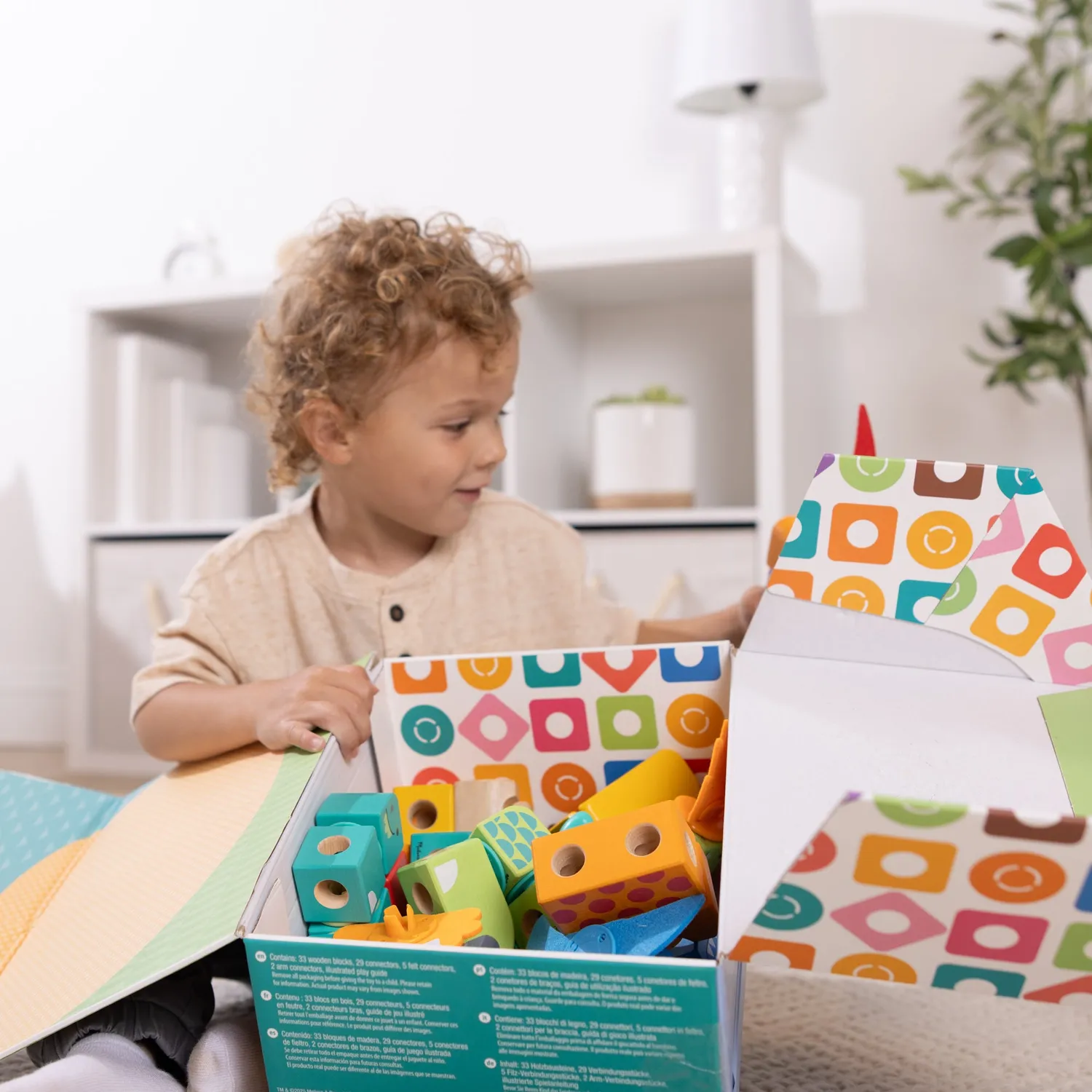 Melissa & Doug Blockables Dinosaur bouwset hout dino