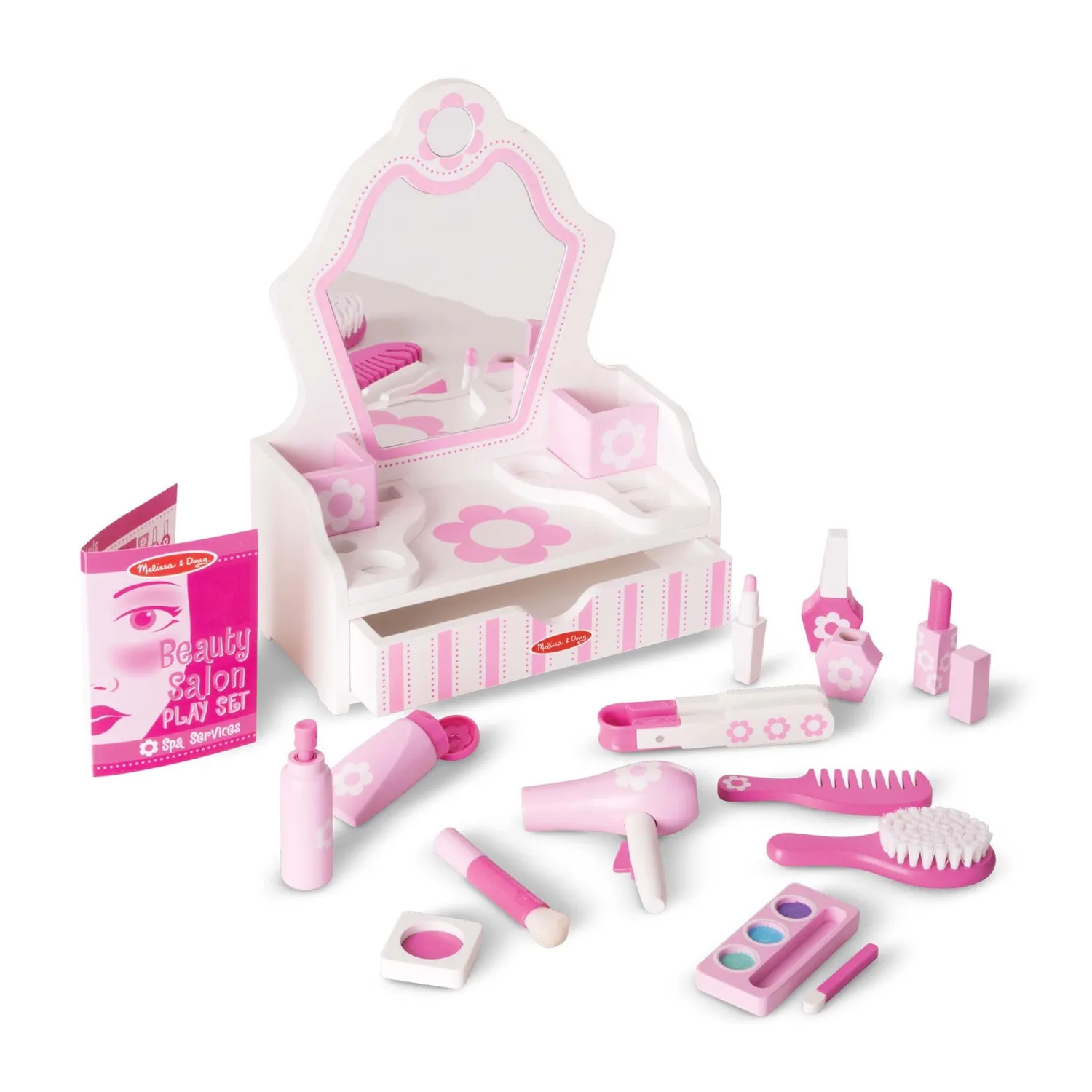 Melissa & Doug Beauty Salon houten kapsalon speelset 18-delig