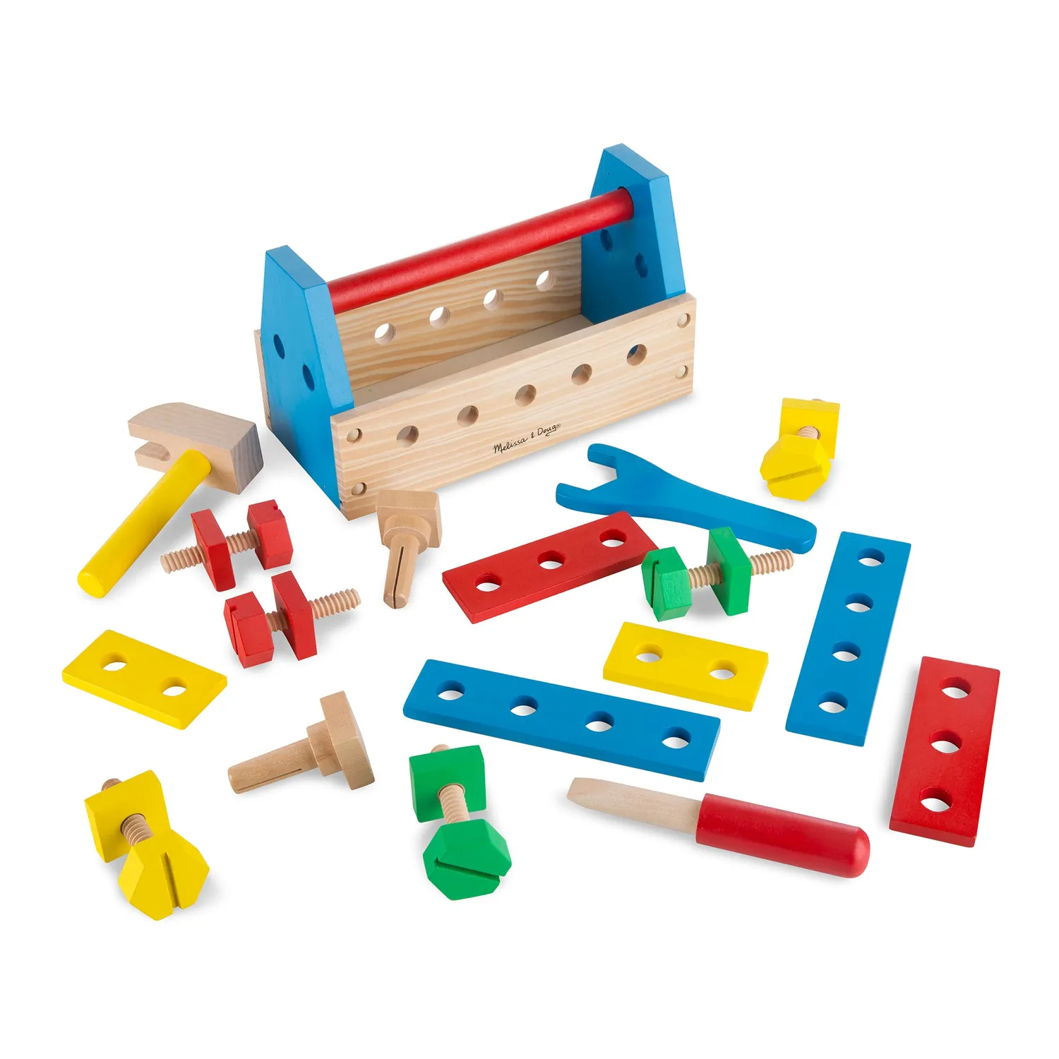 Melissa & Doug Wooden Take-Along Tool Kit Gereedschapskist 24-delig