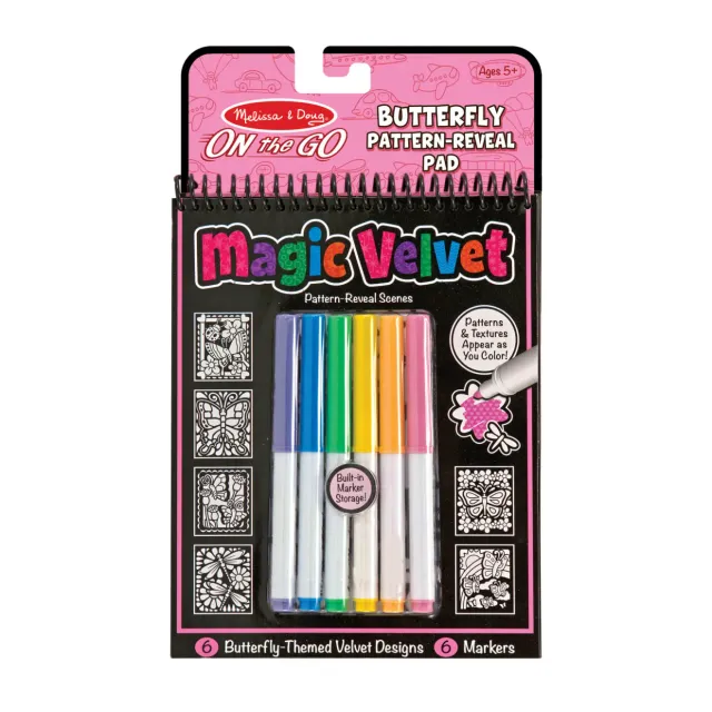 Magic Velvet Vlinder Kleurboek met Stiften