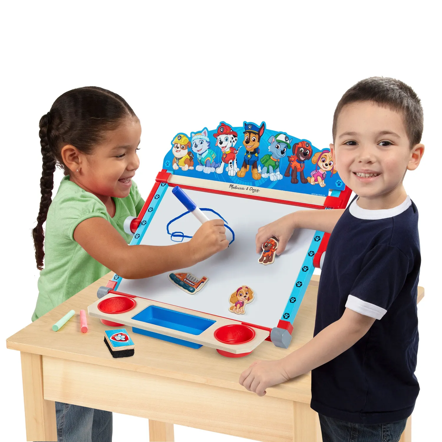 Melissa & Doug PAW Patrol Wooden Tabletop Art Center tekenbord