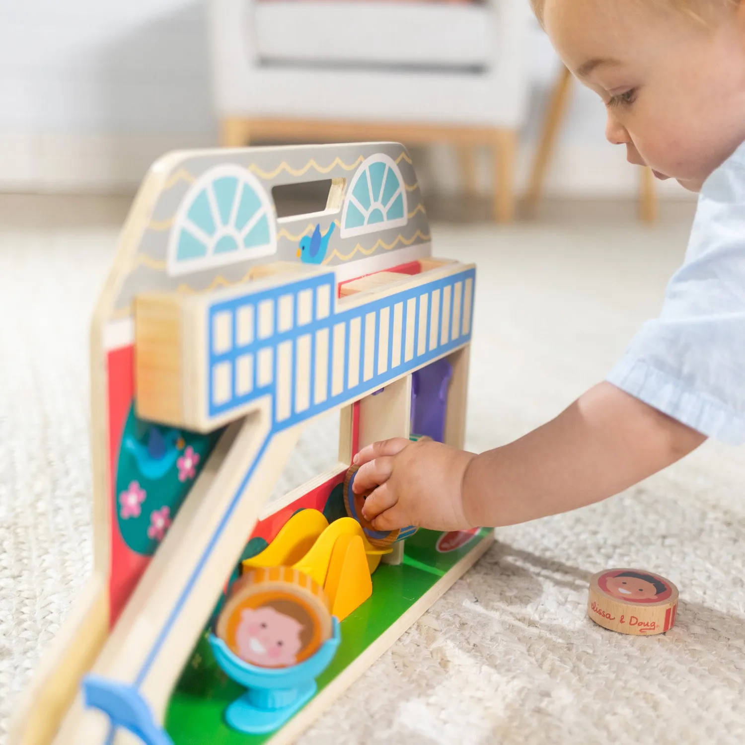 Melissa & Doug GO Tots Schoolyard Tumble houten speelset 4 figuren