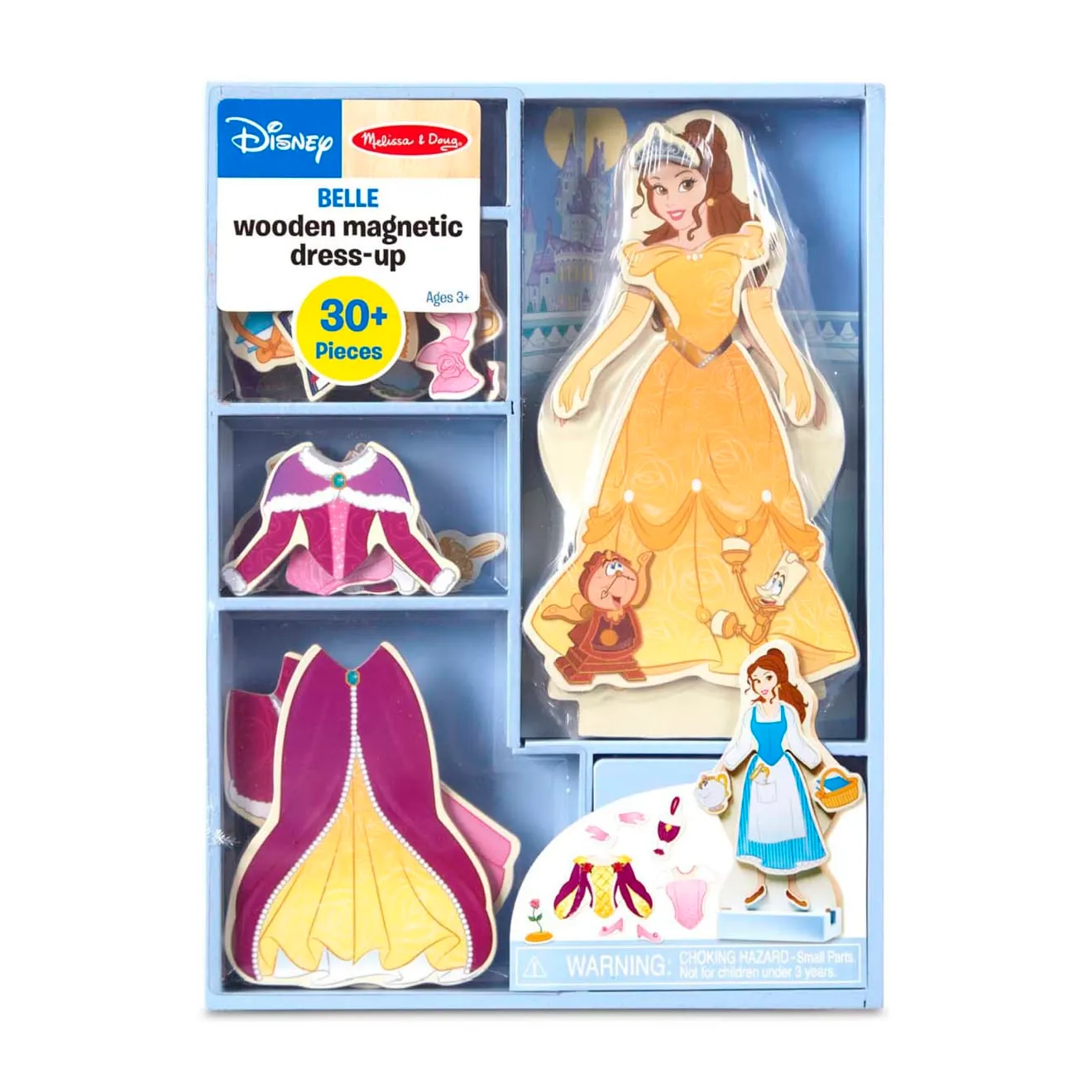 Melissa & Doug Belle houten magnetische aankleedpop 30-delig