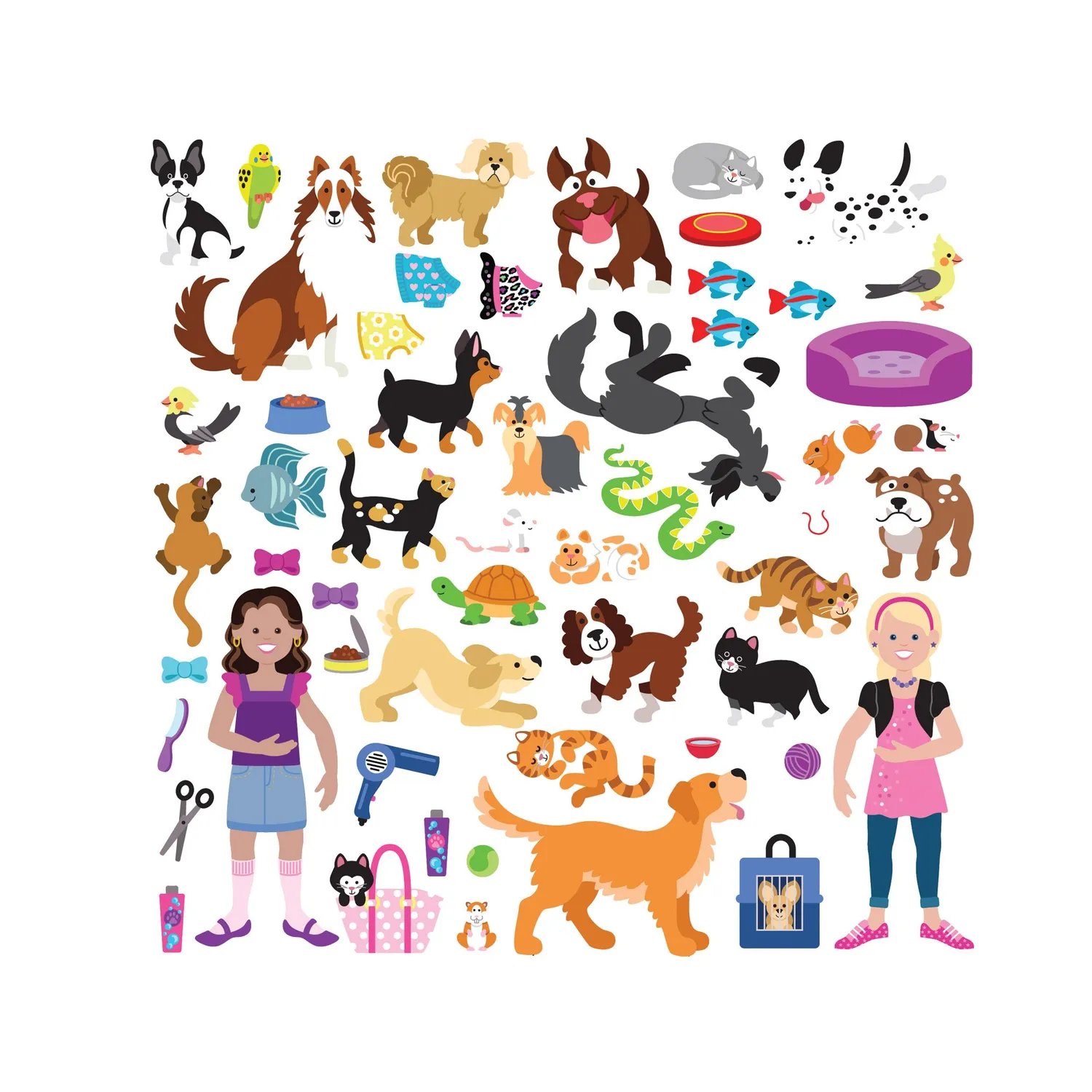 Melissa & Doug Pet Place puffy stickerboek herbruikbaar
