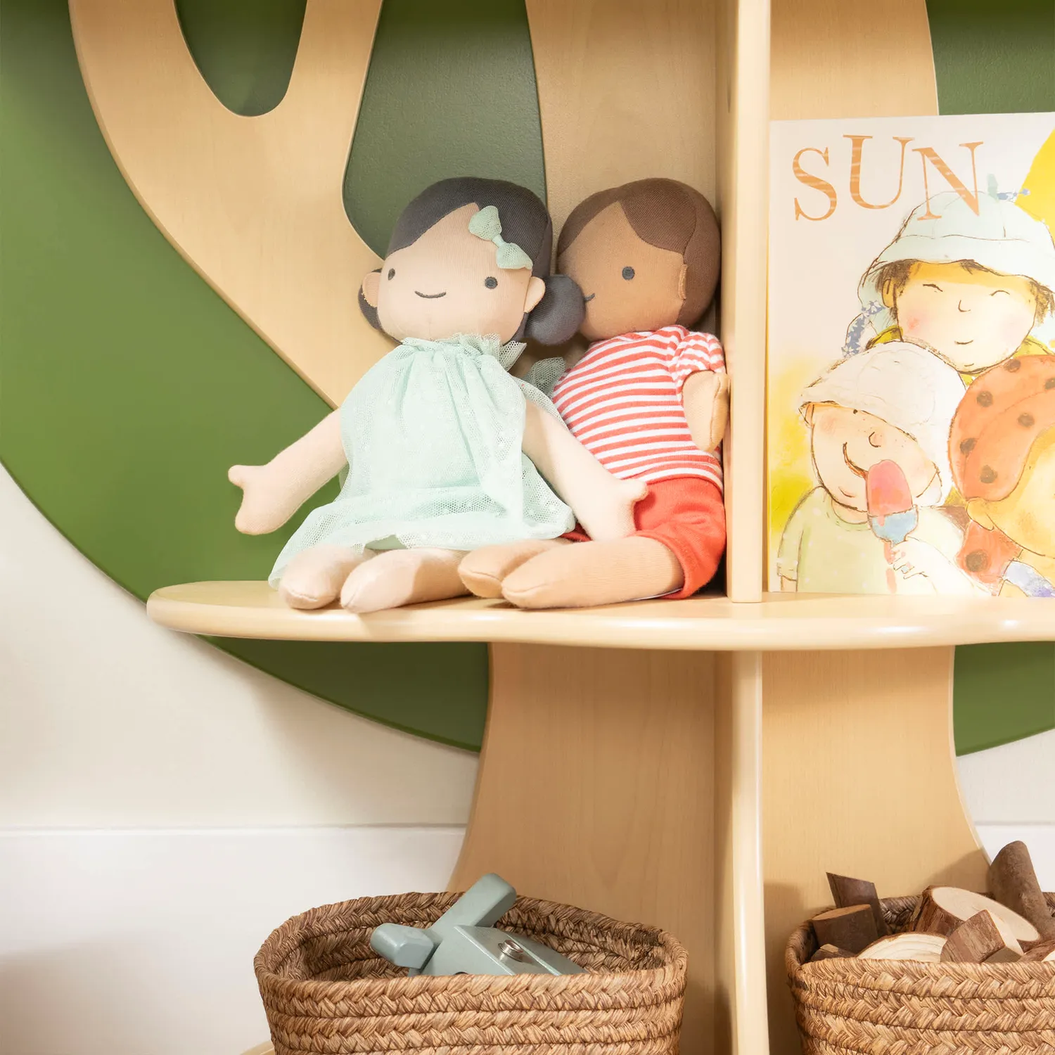 Guidecraft Tree Bookshelf kinderboekenkast 6 planken boomvorm