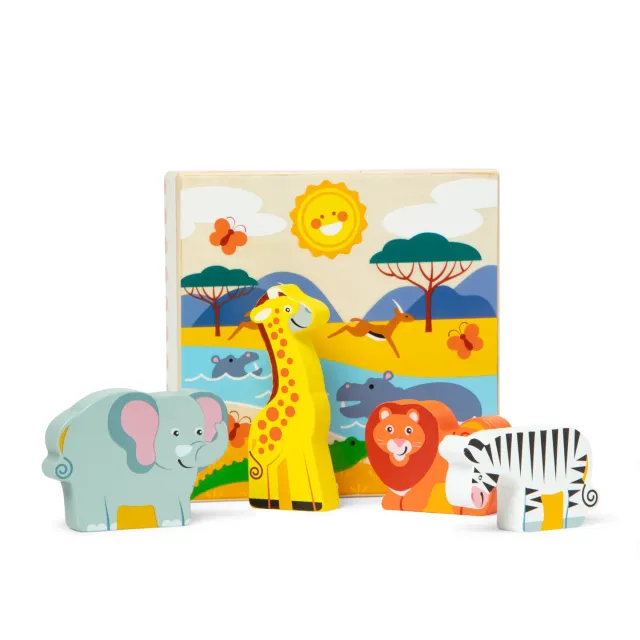 Melissa & Doug Houten Safari Dieren Matchspel 4 stuks