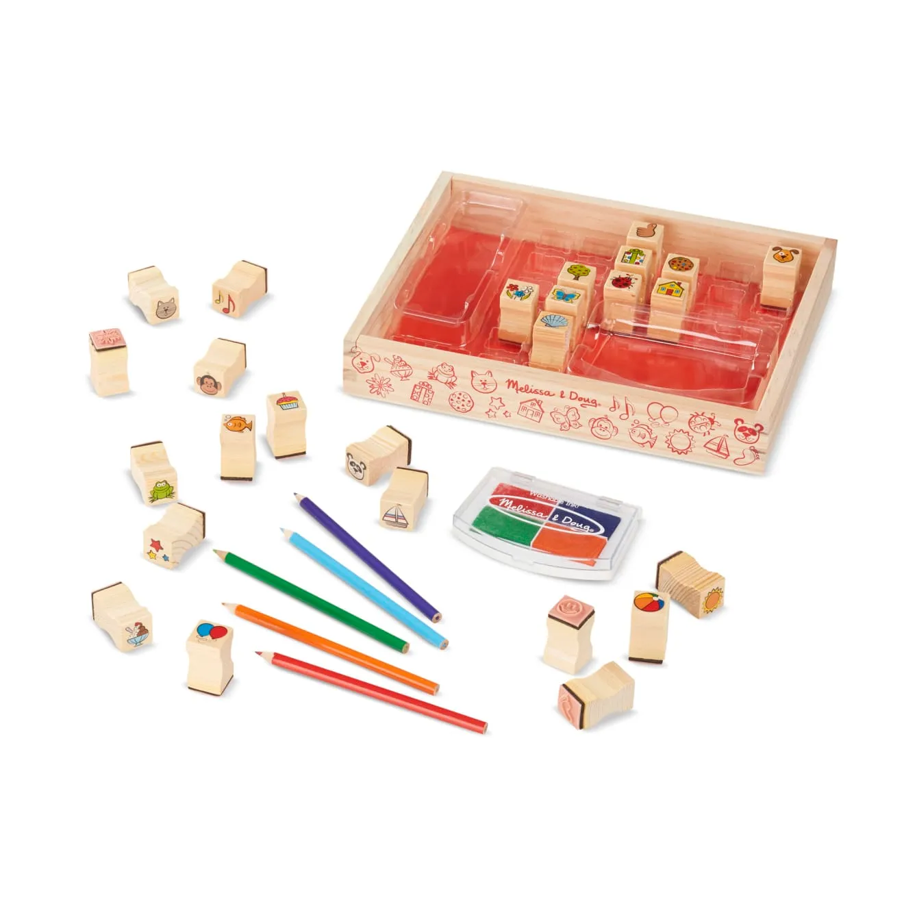 Melissa & Doug Favorite Things Stempelset houten 26 stuks