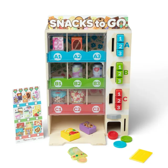 Melissa & Doug snoepautomaat houten winkeltje sorteerset