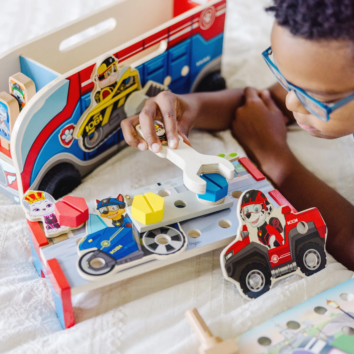Melissa & Doug PAW Patrol Match & Build missiecruiser hout