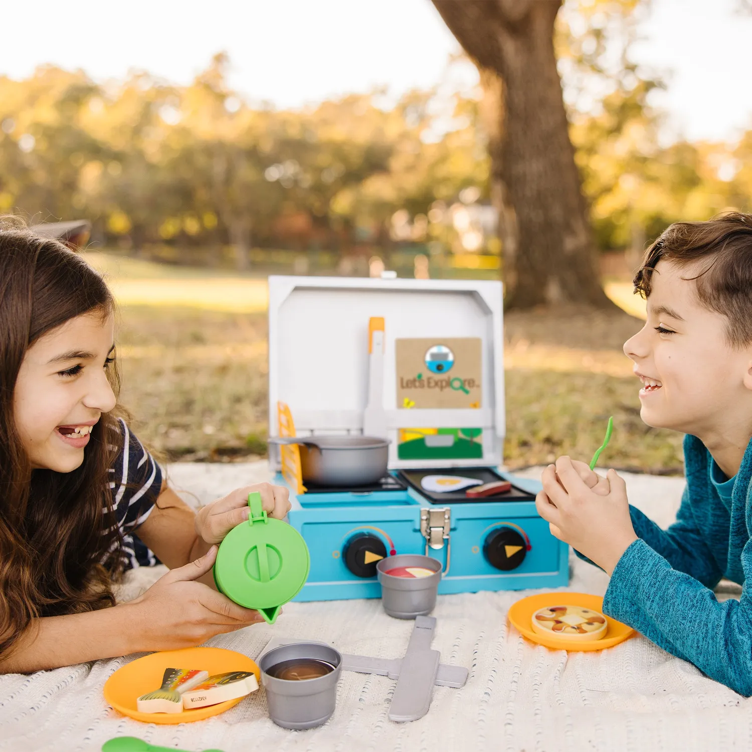 Melissa & Doug Let's Explore Camp Stove speelfornuis 24-delig