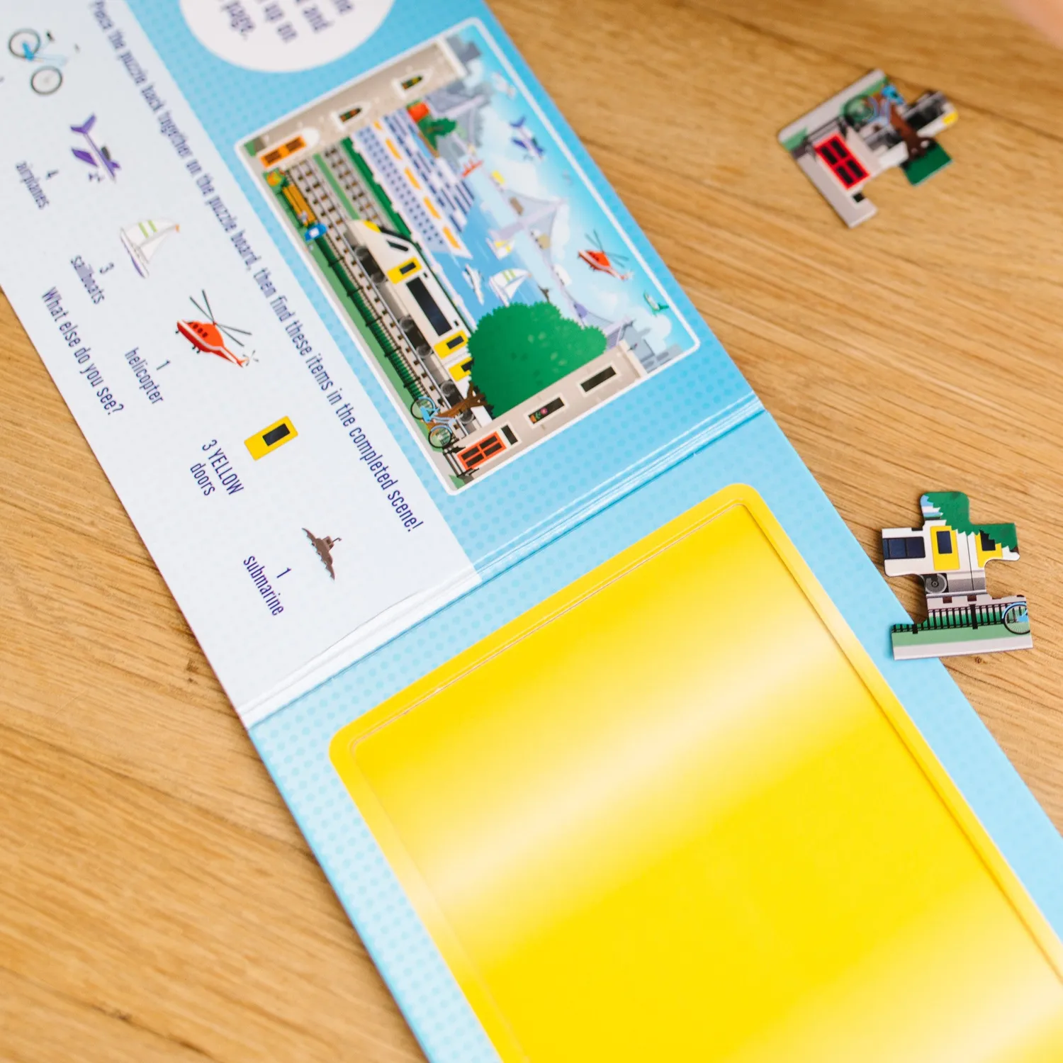 Melissa & Doug Take-Along Vehicles magneetpuzzel 2x15 stukjes