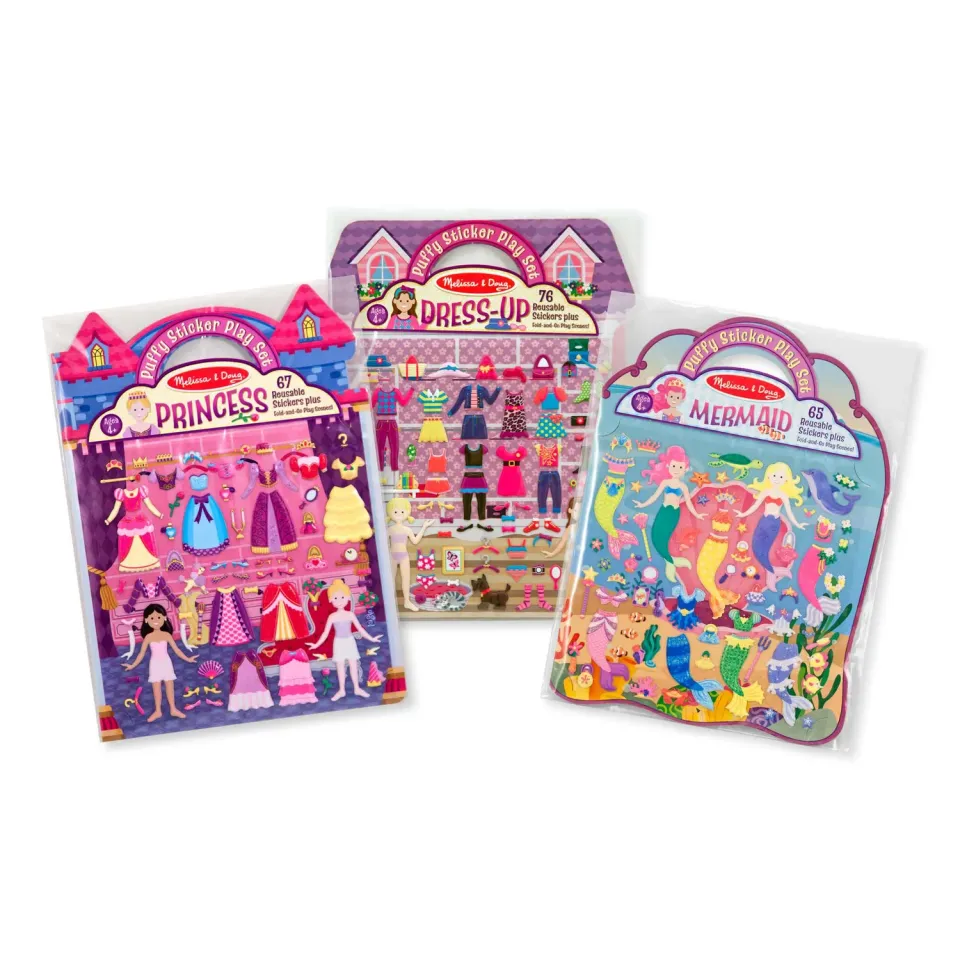 Melissa & Doug Puffy Sticker herbruikbare stickers 3 prinses