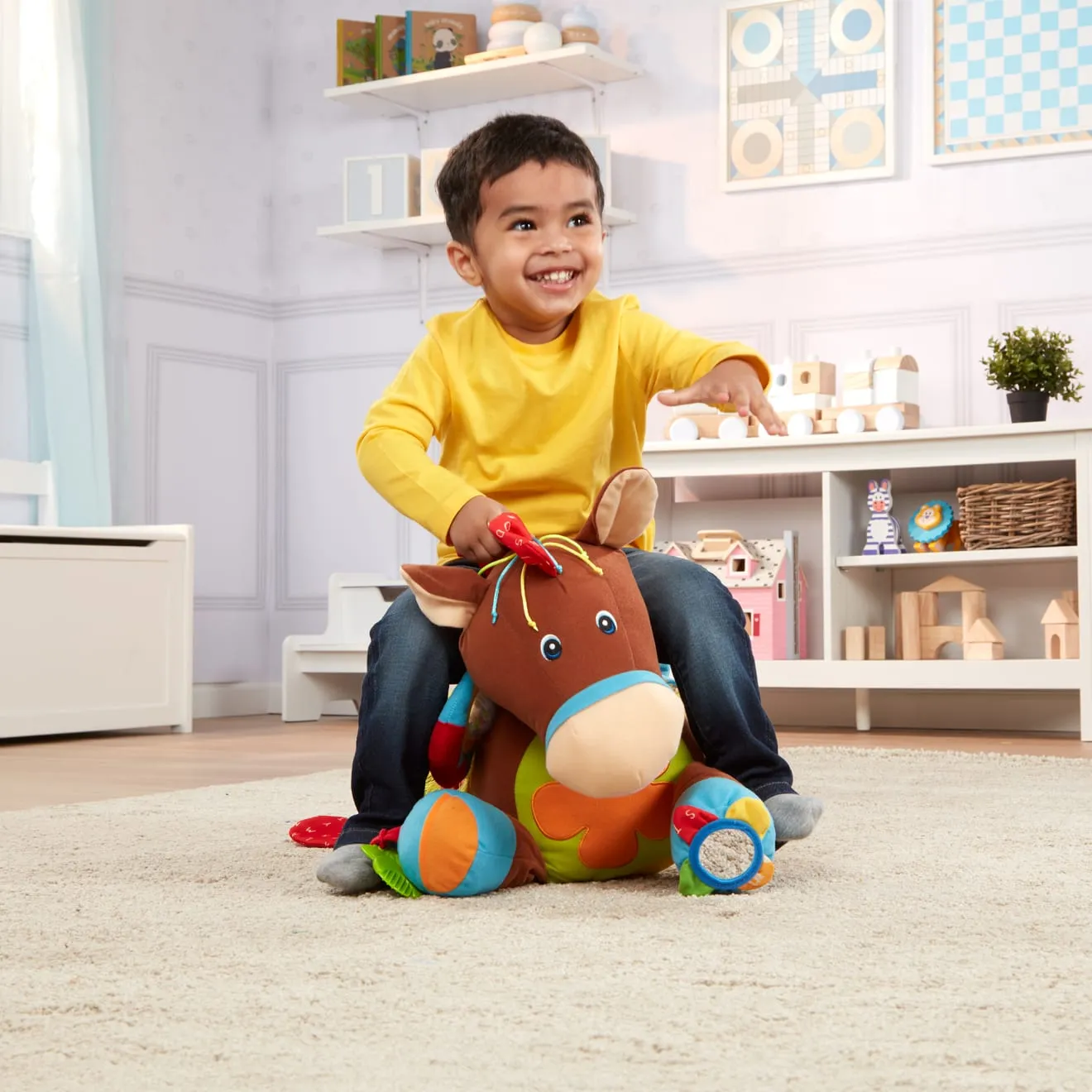 Melissa & Doug K's Kids Giddy-Up knuffelpony baby met geluid