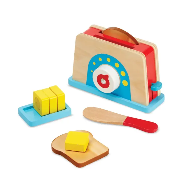 Melissa & Doug Bread & Butter Toast houten broodrooster speelset