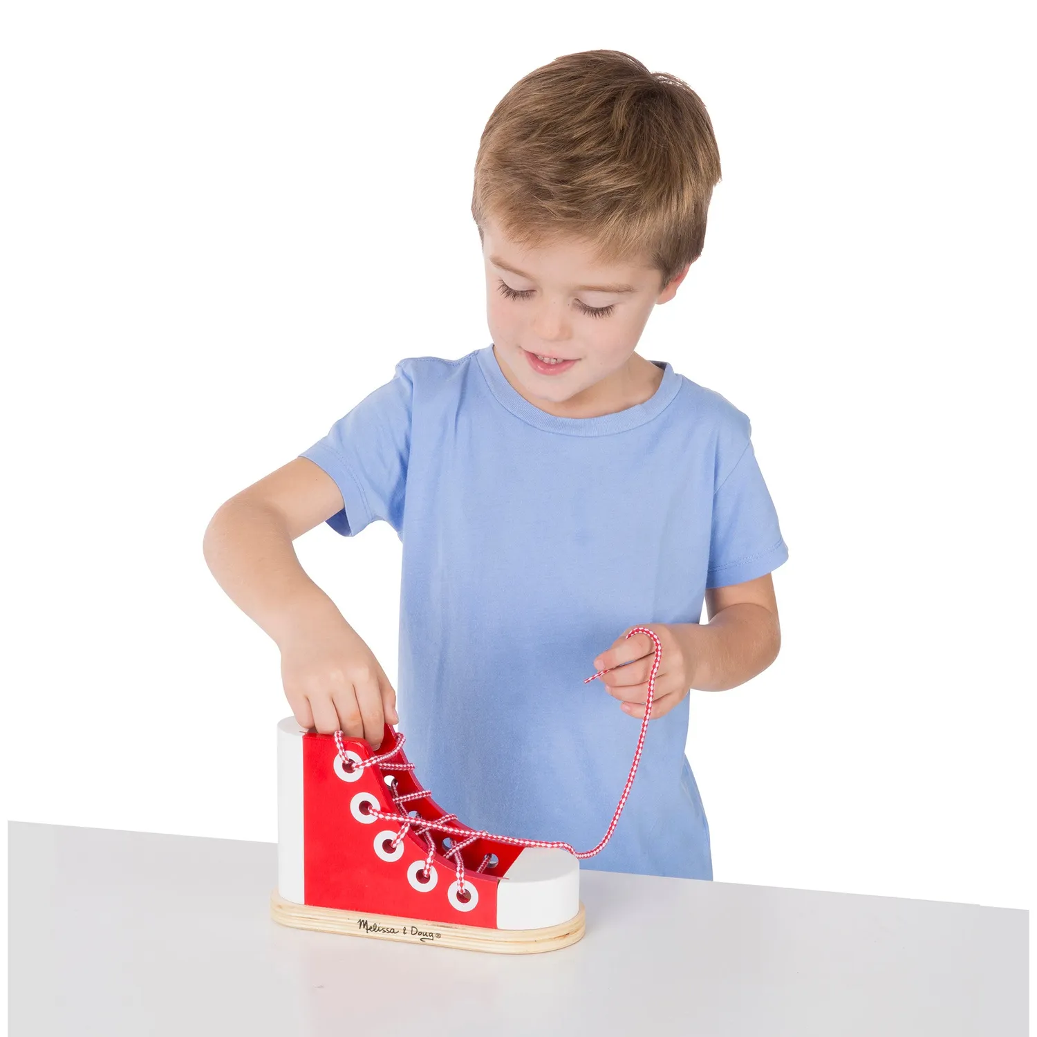 Melissa & Doug houten rijgschoen veter speelgoed 3-5 jaar