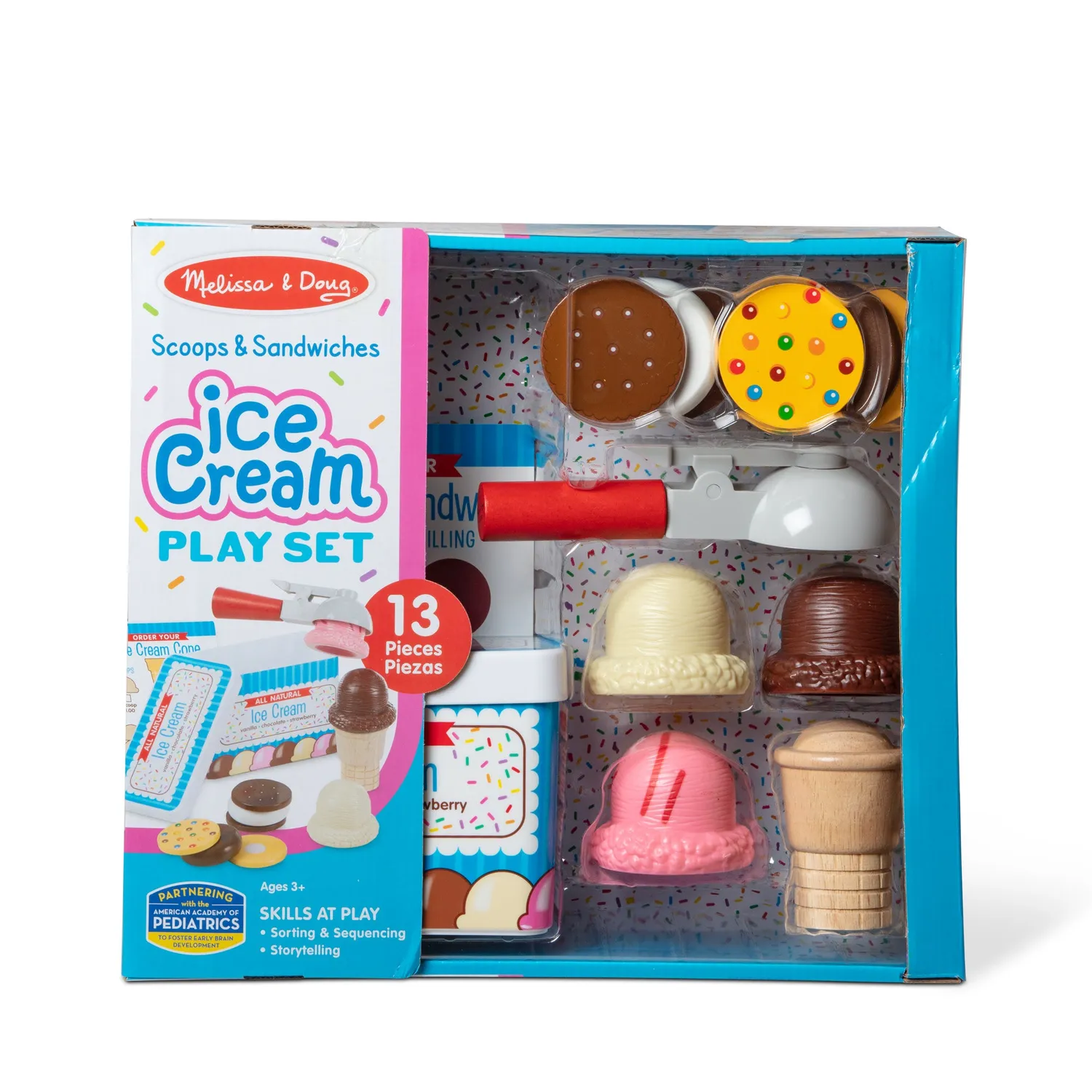 Melissa & Doug Scoops & Sandwiches speel ijsjes set 13-delig hout