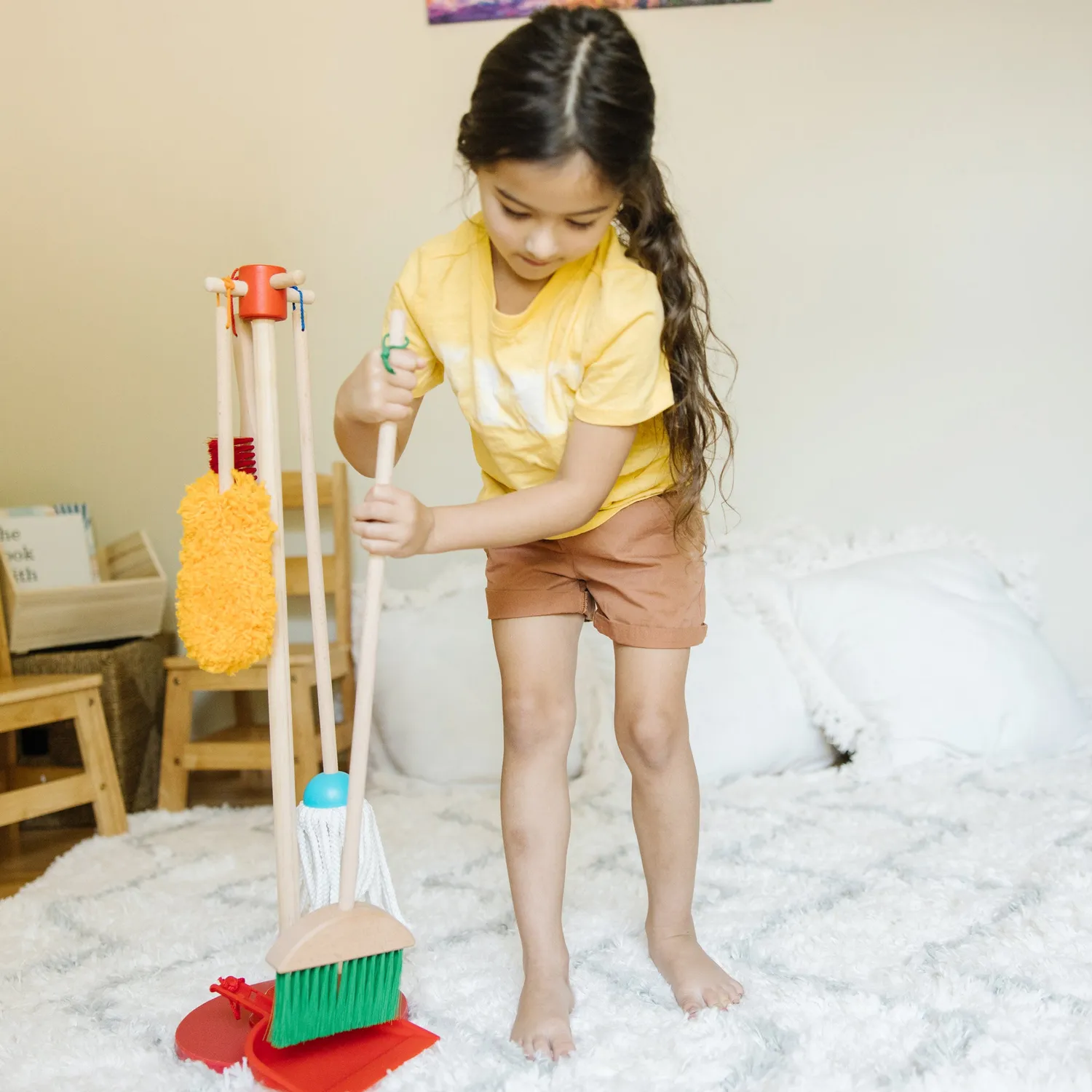 Melissa & Doug Dust Sweep Mop schoonmaakset 6-delig