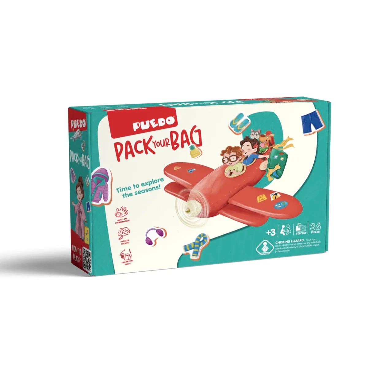 Puedo Pack Your Bag spel koffer pakken seizoenen