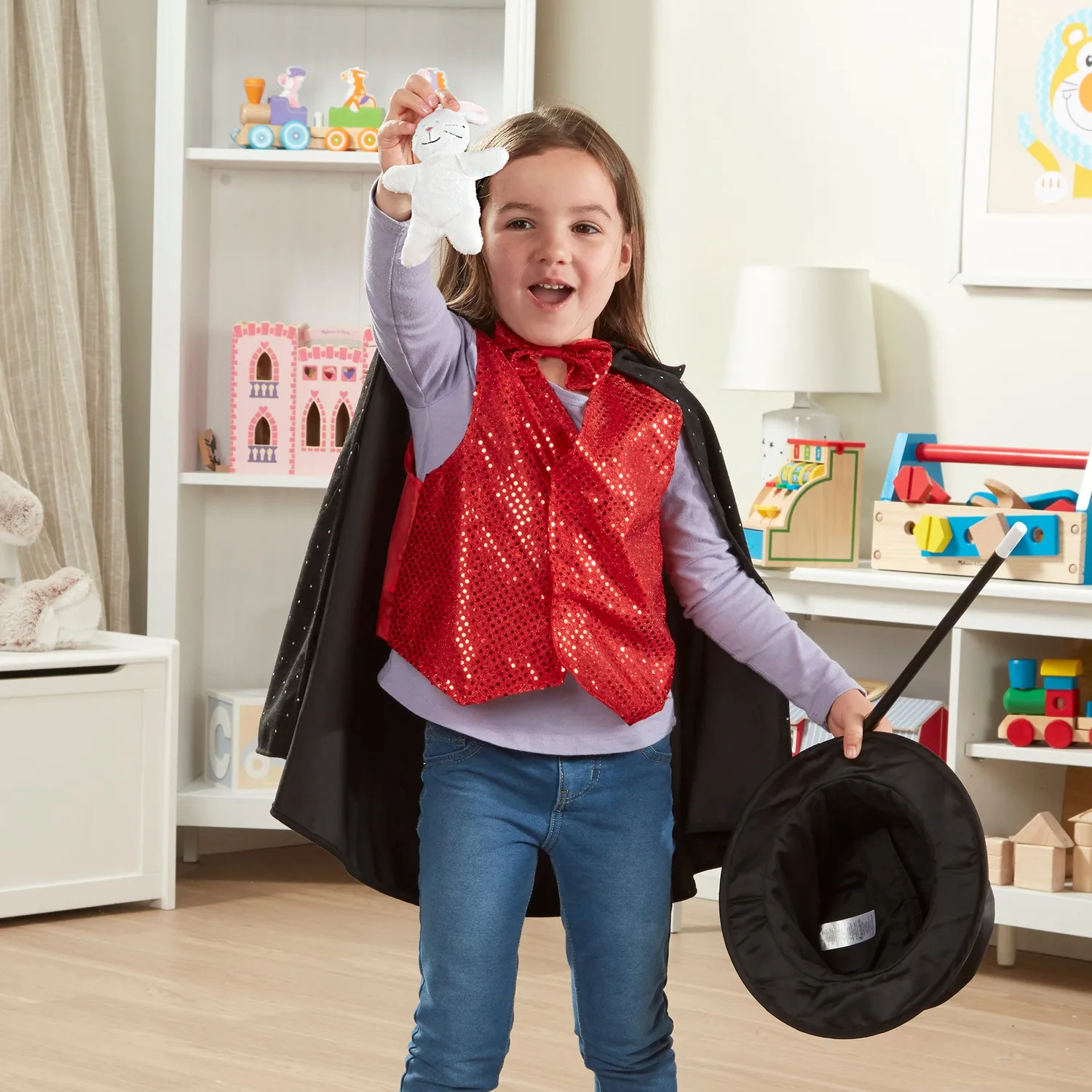 Melissa & Doug Magician verkleedset goochelaarcape met hoed