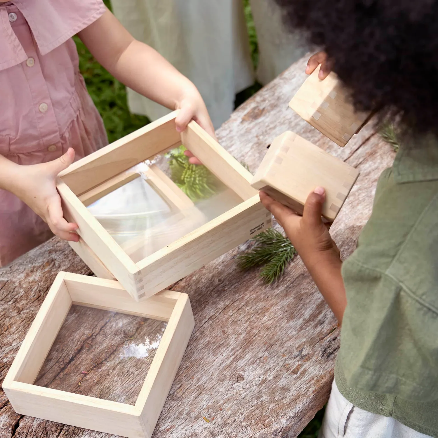 Guidecraft Magnification Blocks vergrootblokken 6 stuks hout