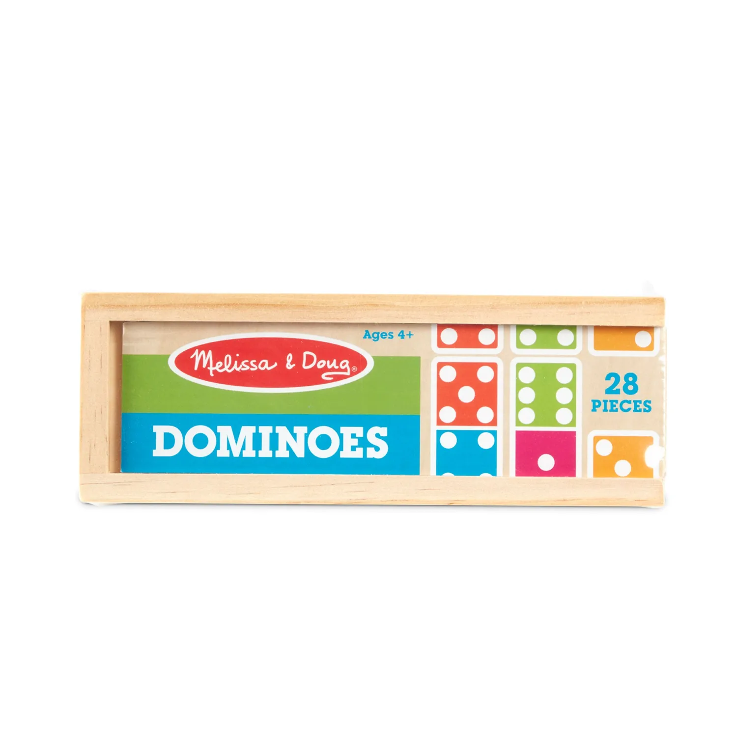 Melissa & Doug Dominoes houten dominospel 28 st