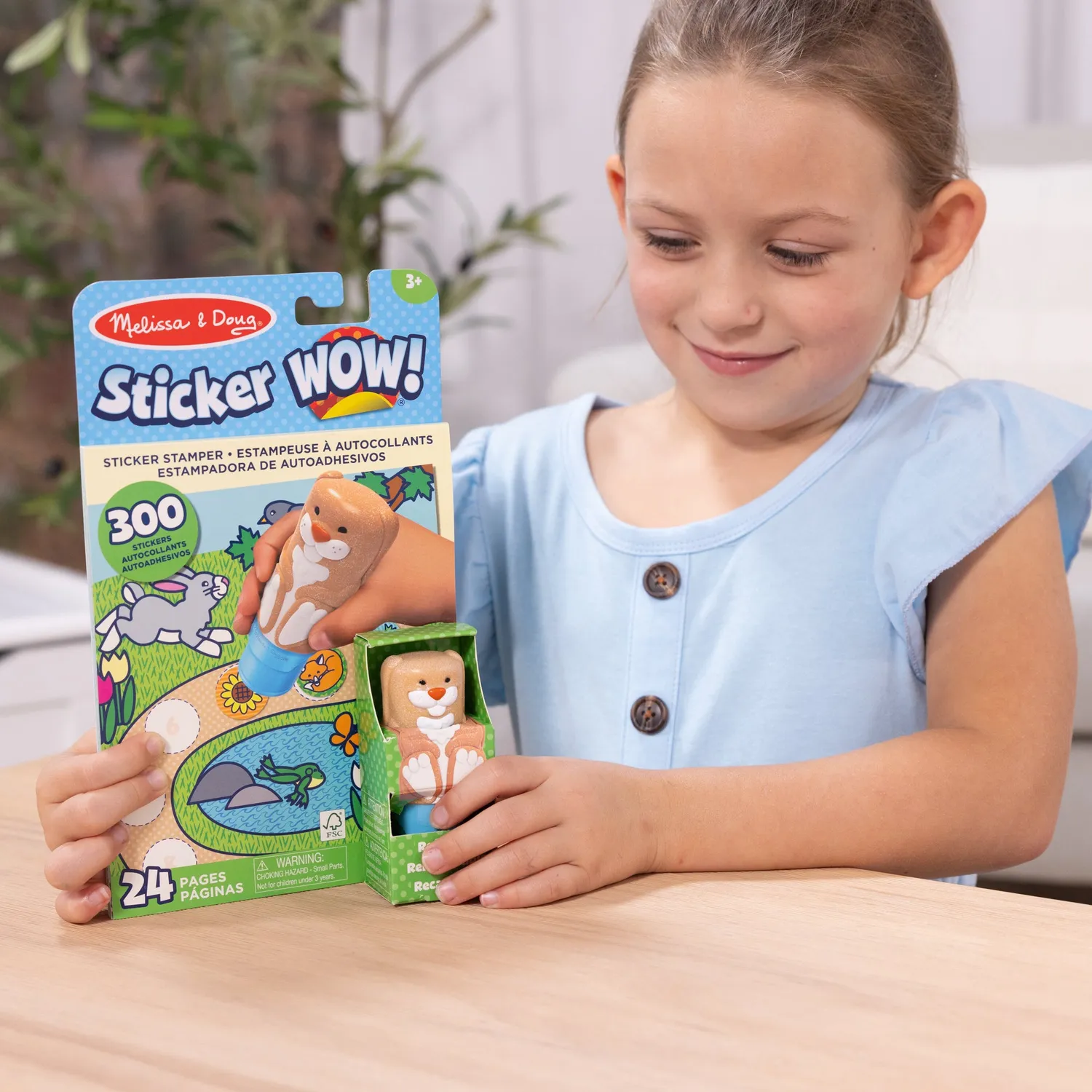 Melissa & Doug Sticker WOW Bunny stickerboek met stamper